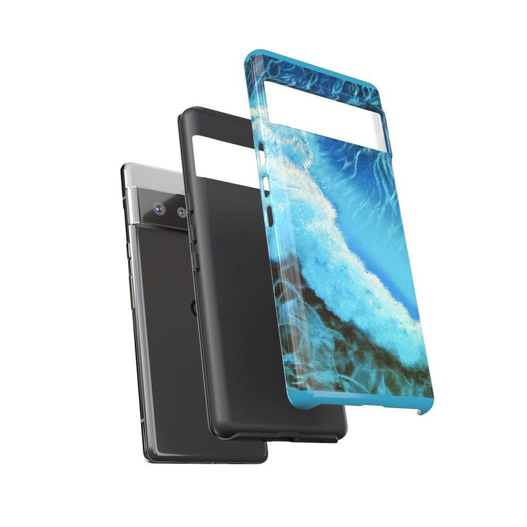 Ocean Wave Tough Phone Case — Blue Sea Water Protective Cover