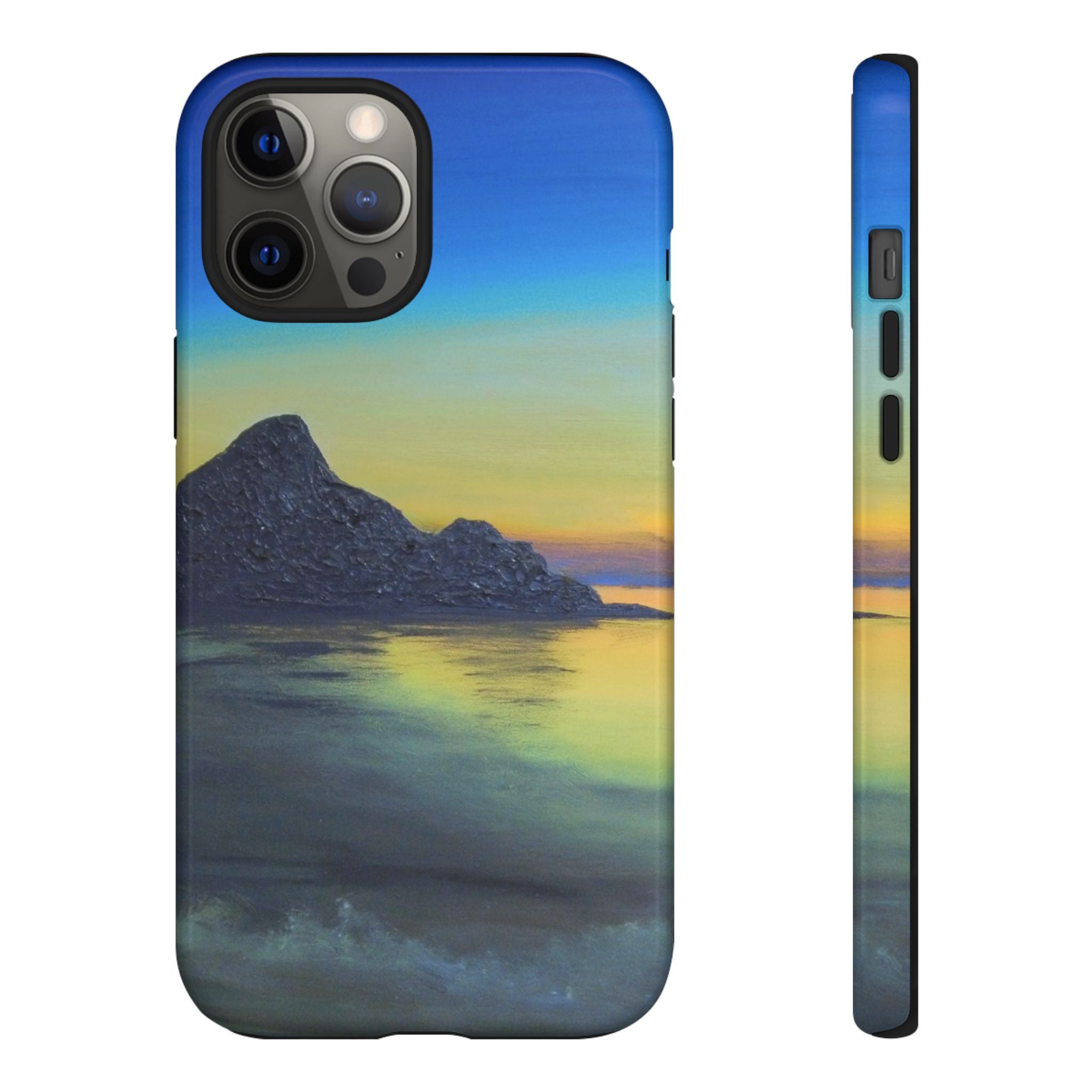 Sunset Cove Phone Case — Durable Protective Tough Case with Tranquil Beach Landscape