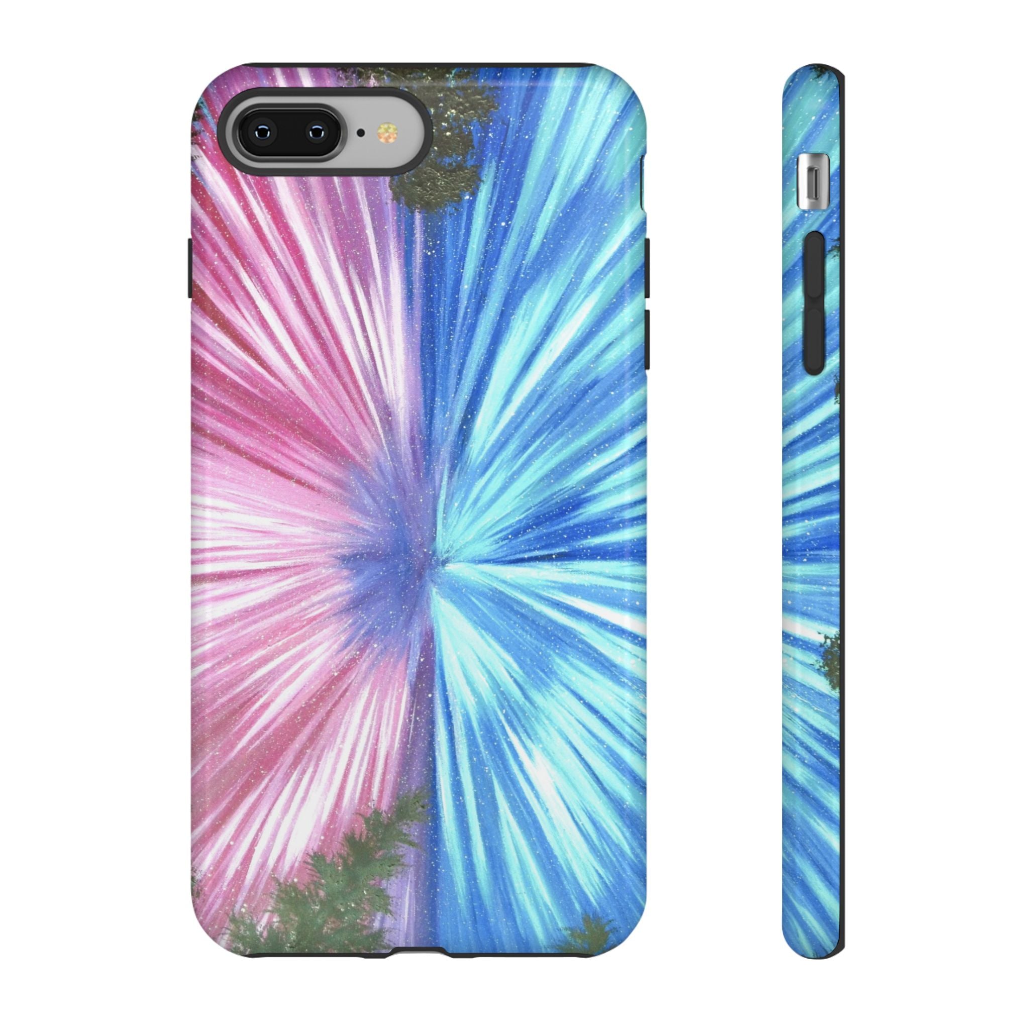 Phone Case — Pink & Blue Burst Tough Protective Case