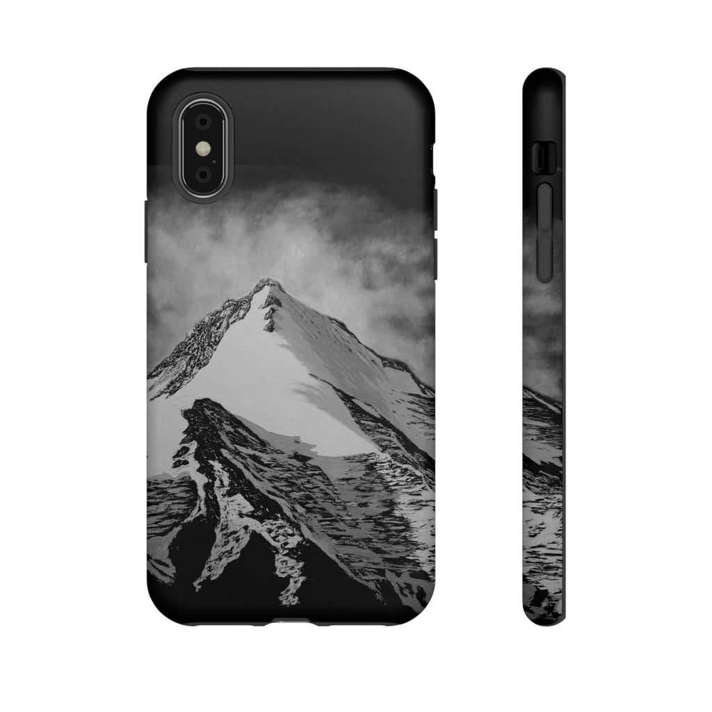 Mountain Peak Phone Case — Black & White Alpine Protective Case