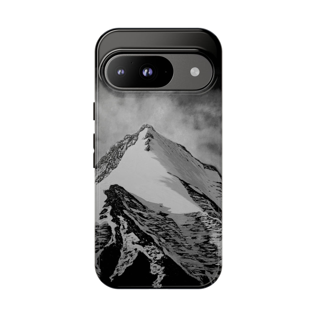Mountain Peak Phone Case — Black & White Alpine Protective Case