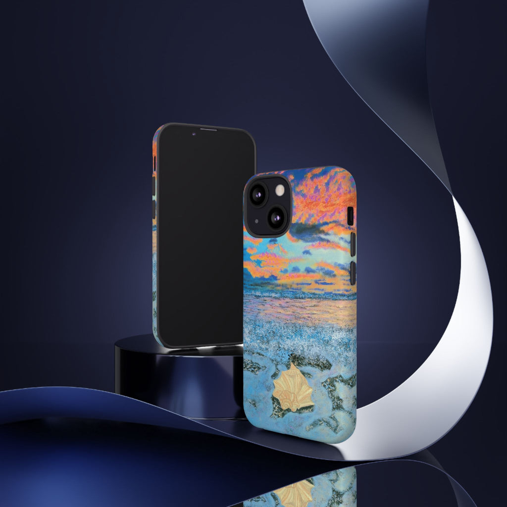 Beach Sunset Phone Case — Tropical Ocean Waves Protective iPhone Cover