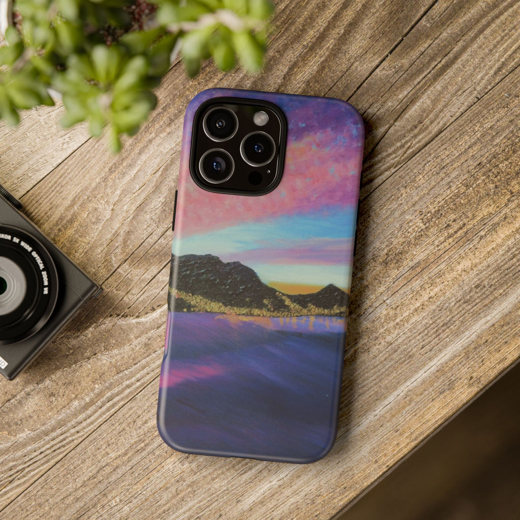 Sunset Mountain Landscape Phone Case — Colorful Sky Tough Case