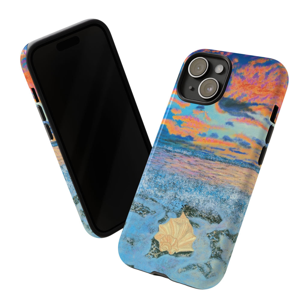 Beach Sunset Phone Case — Tropical Ocean Waves Protective iPhone Cover