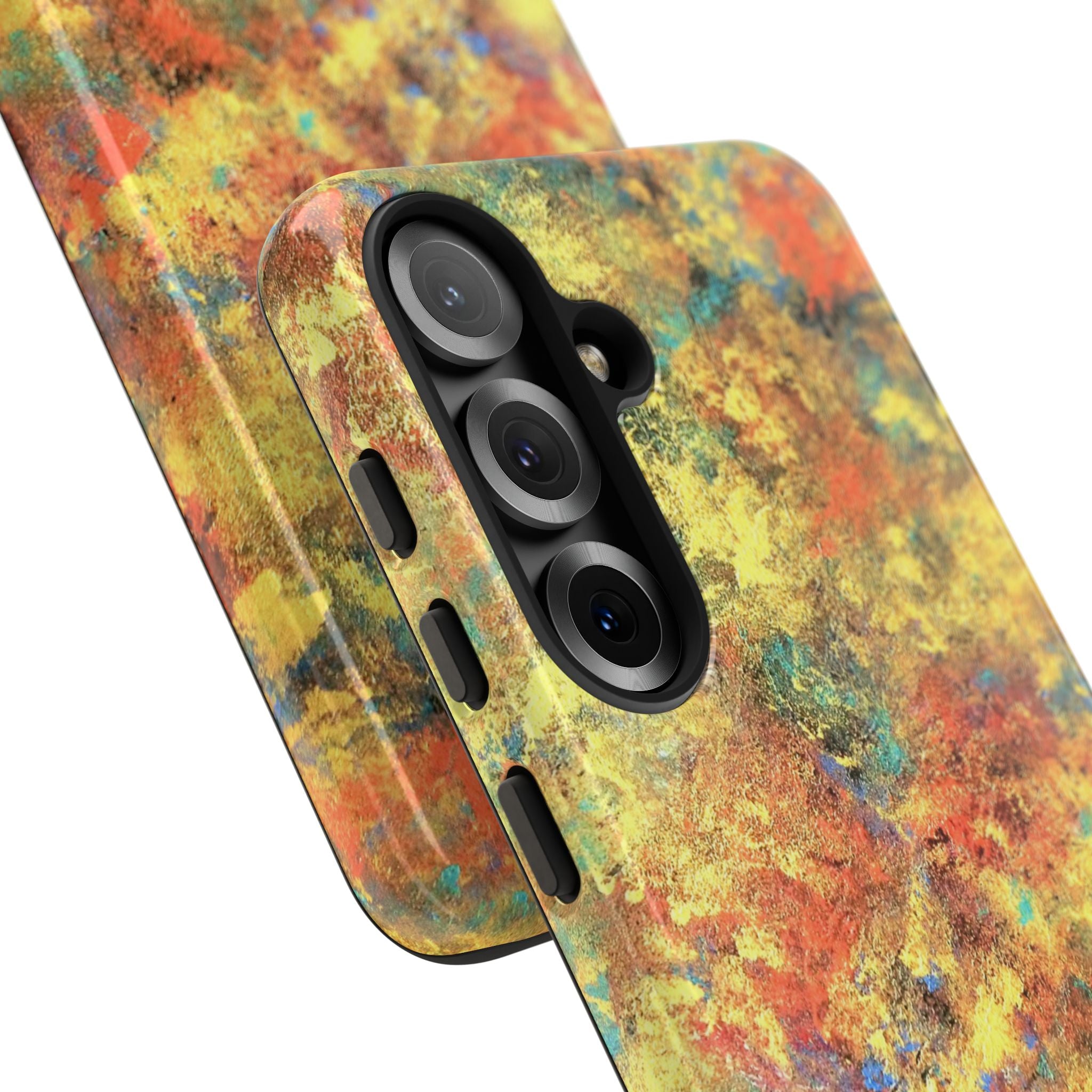 Abstract Autumn Marble Phone Case — Protective iPhone Cover with Warm Fall Colors