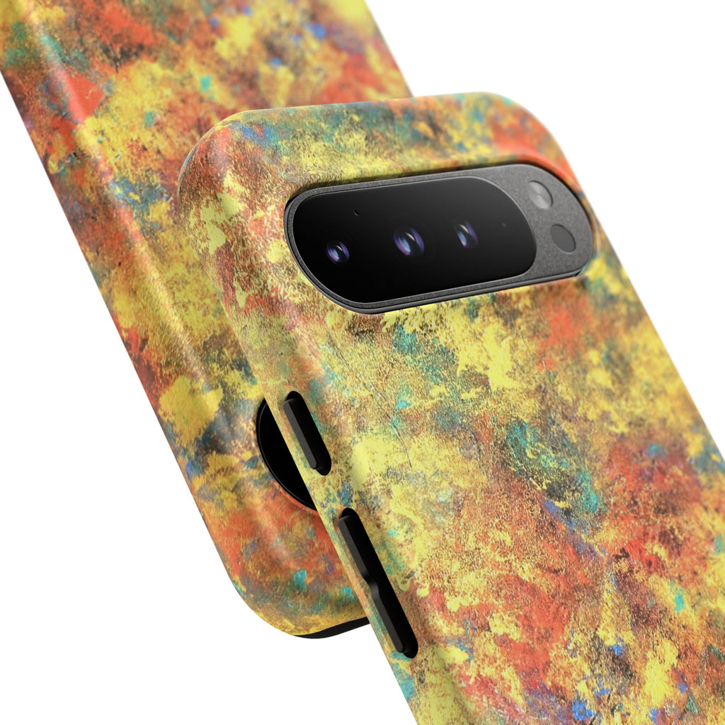 Abstract Autumn Marble Phone Case — Protective iPhone Cover with Warm Fall Colors