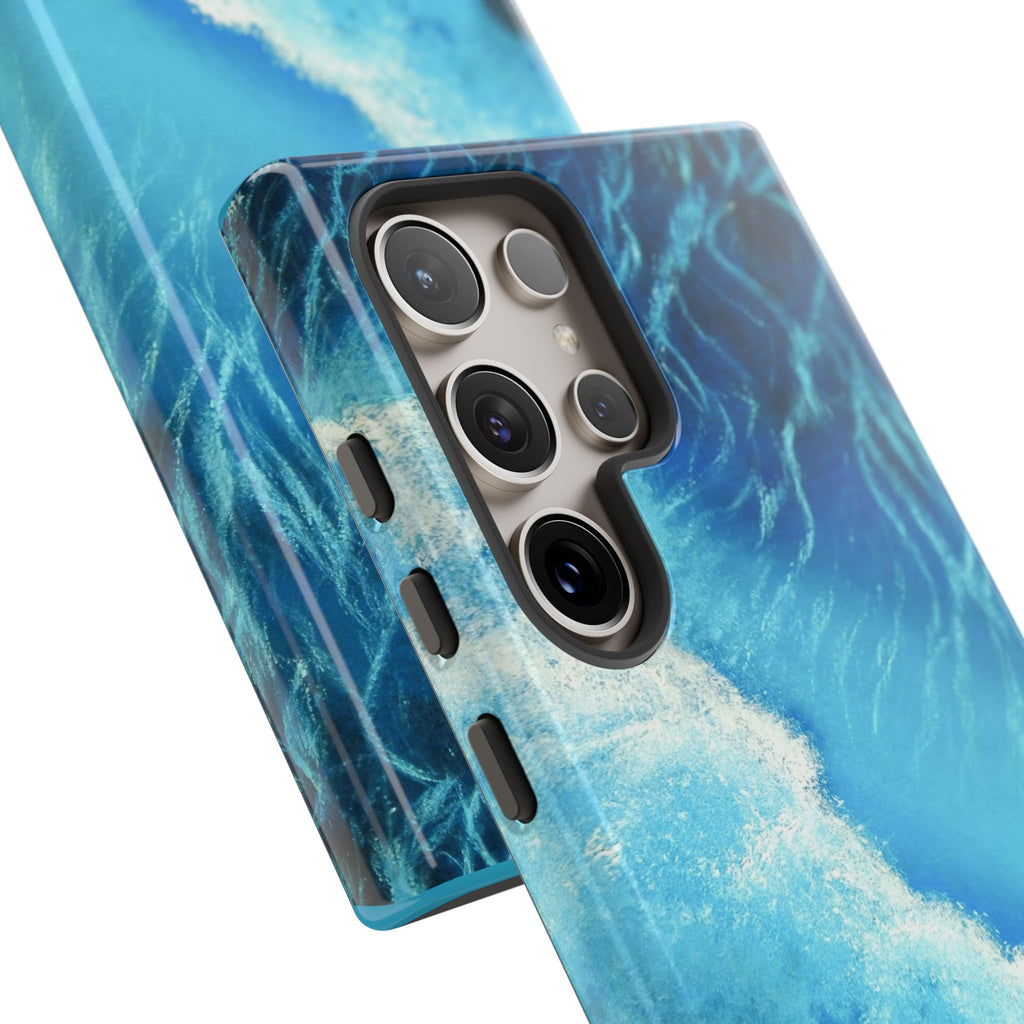 Ocean Wave Tough Phone Case — Blue Sea Water Protective Cover