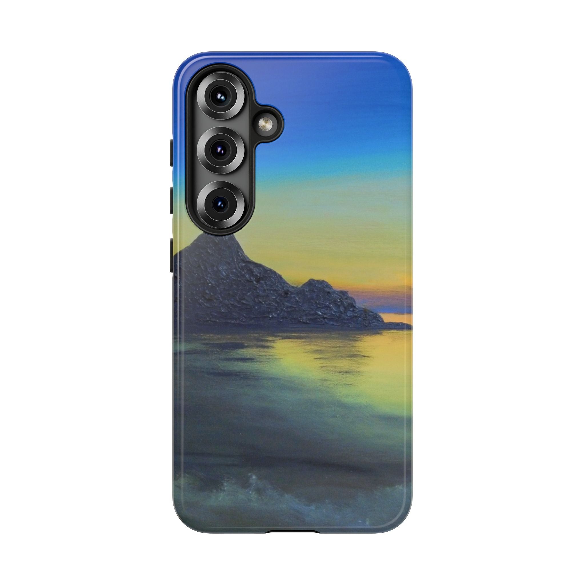 Sunset Cove Phone Case — Durable Protective Tough Case with Tranquil Beach Landscape