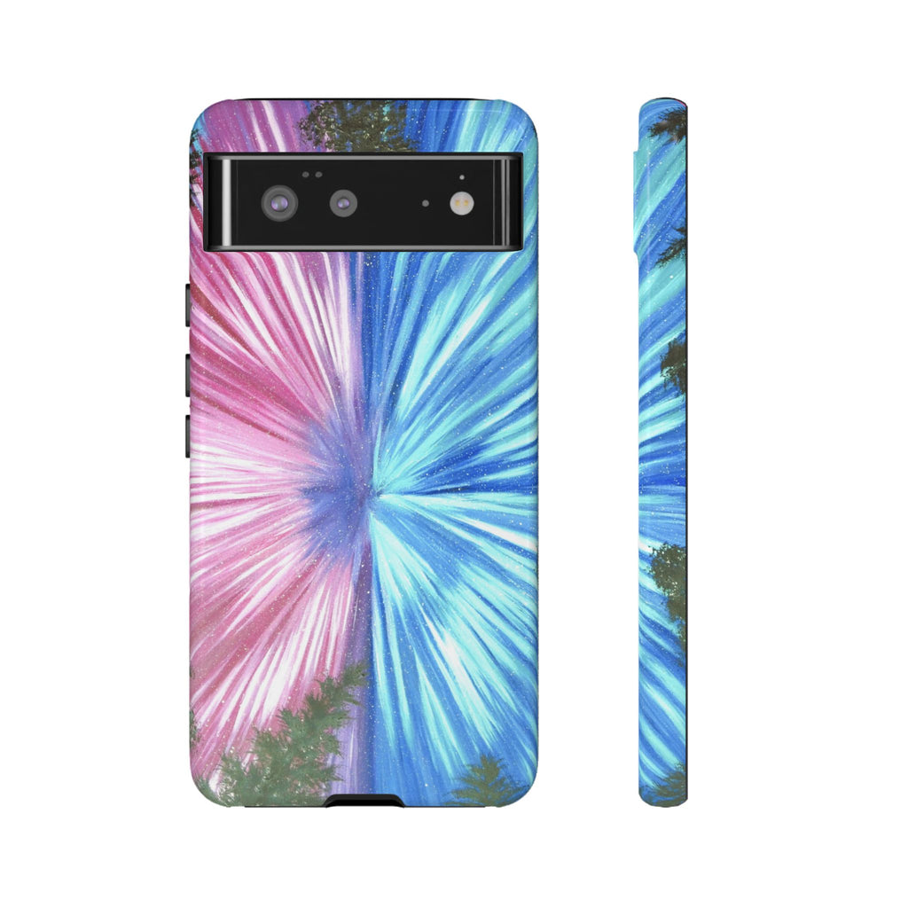 Phone Case — Pink & Blue Burst Tough Protective Case