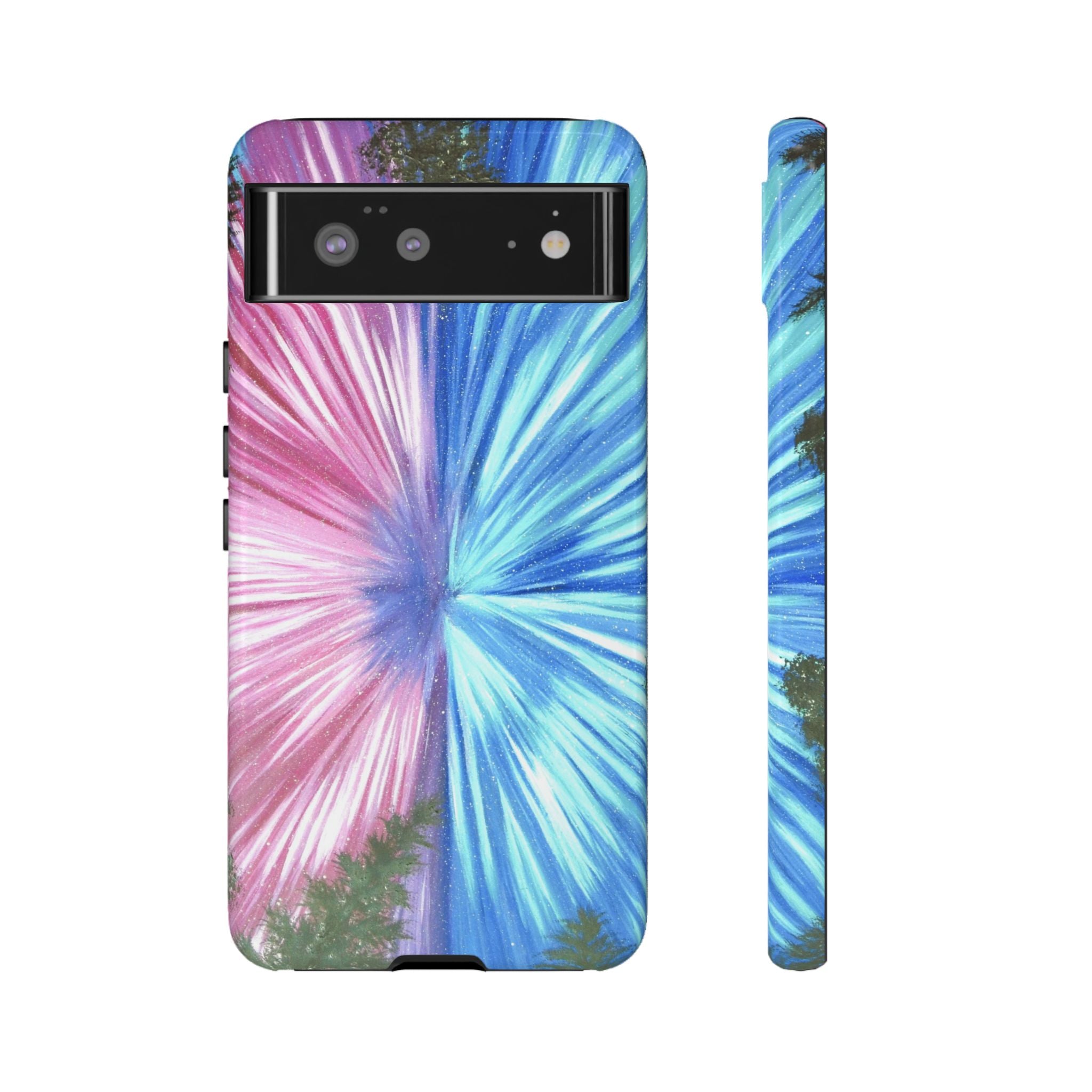 Phone Case — Pink & Blue Burst Tough Protective Case