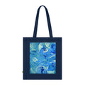 Blue Ocean Abstract Tote Bag — Organic Cotton Reusable Shopper