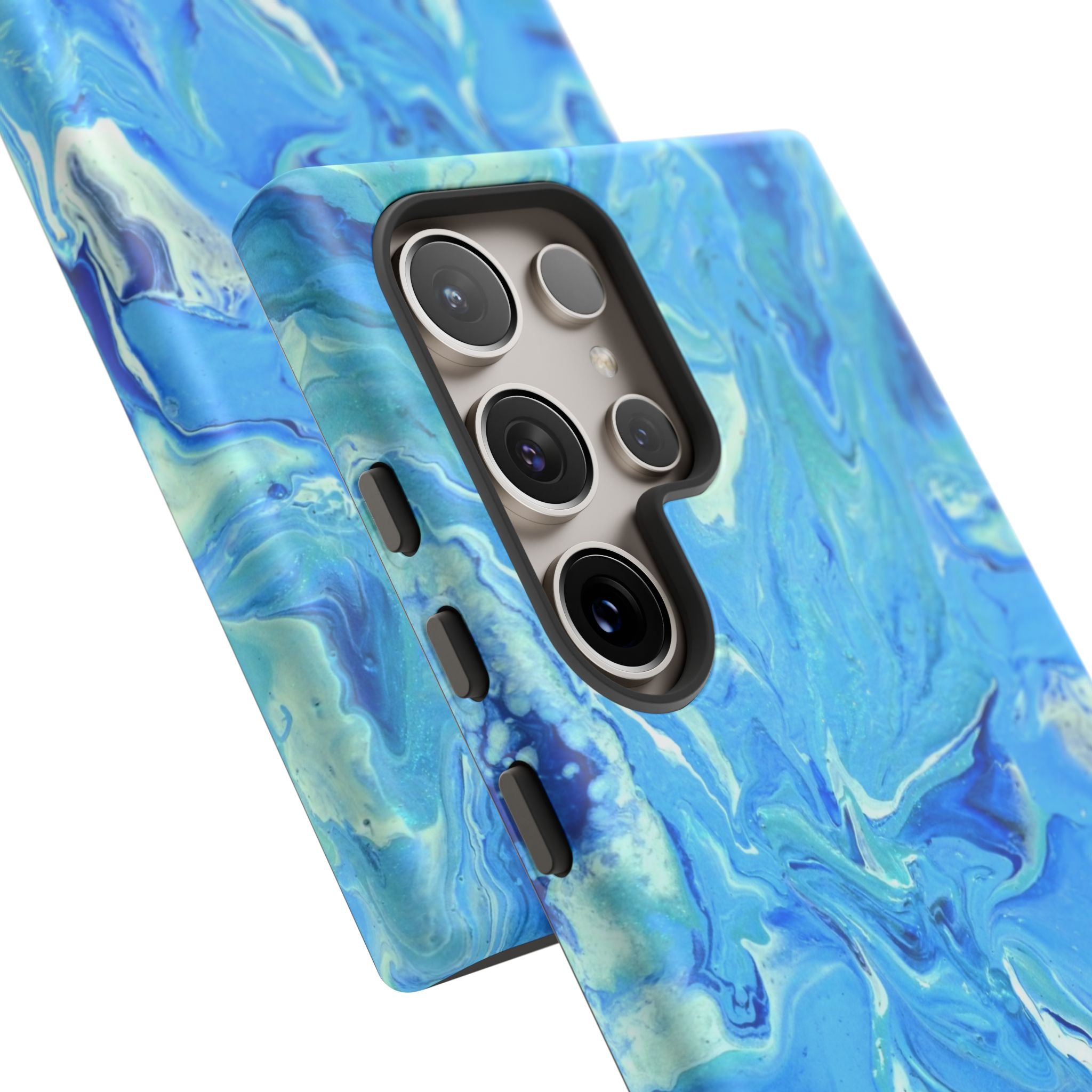 Blue Marble Tough Phone Case — Ocean Swirl Protective iPhone Cover