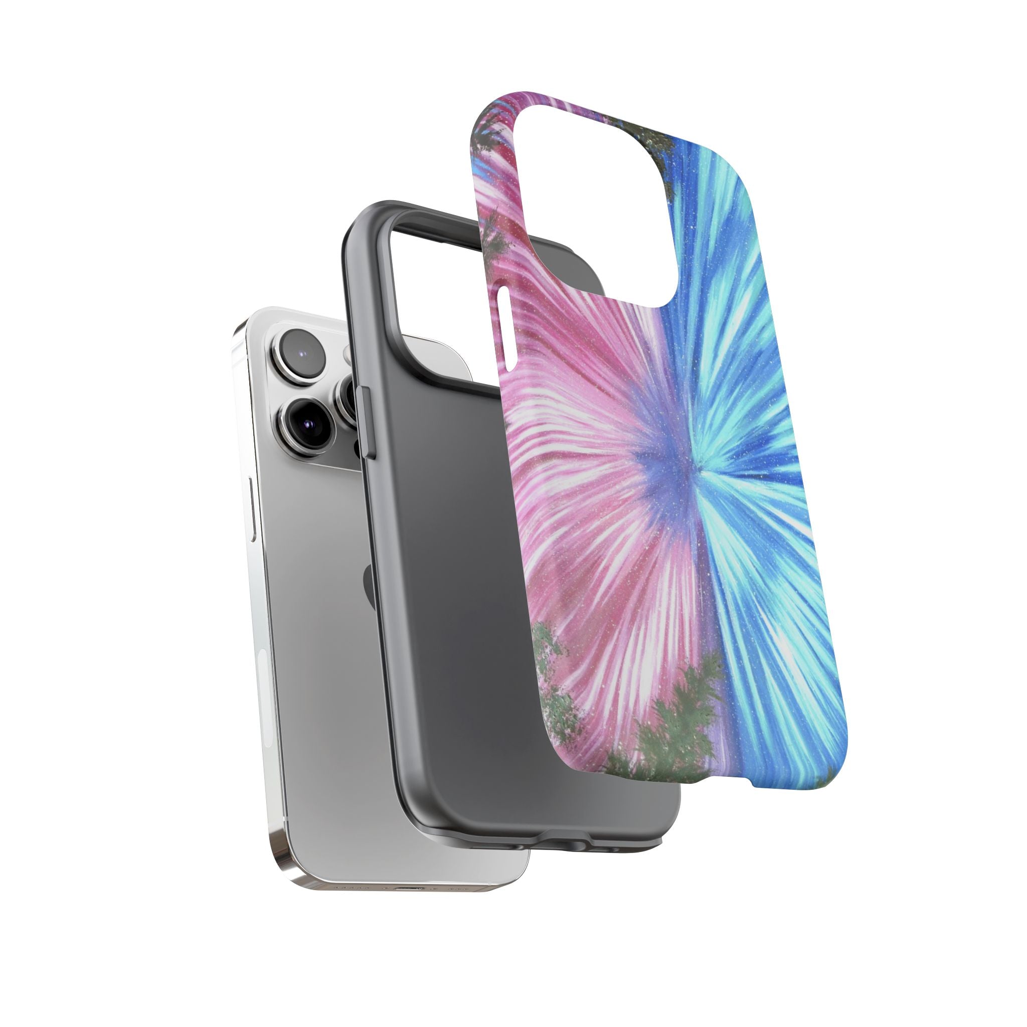 Phone Case — Pink & Blue Burst Tough Protective Case