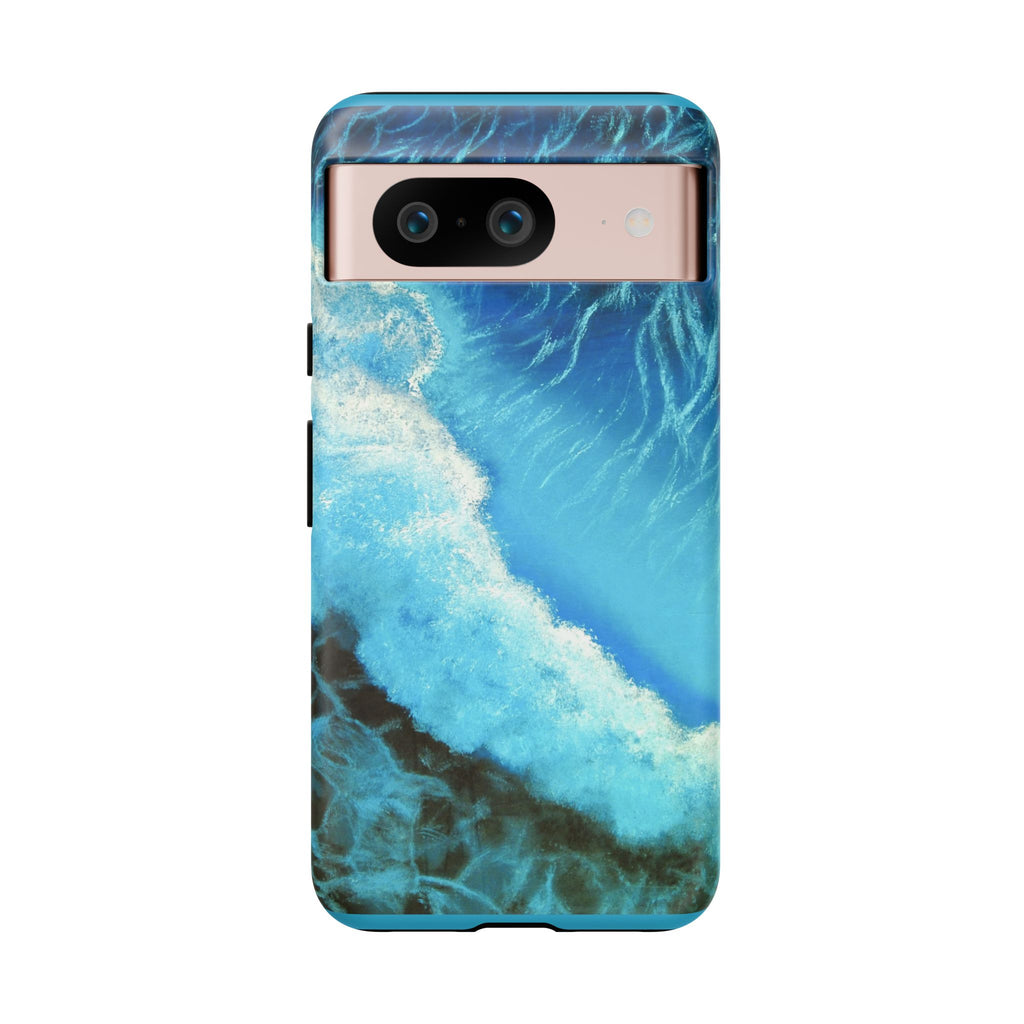 Ocean Wave Tough Phone Case — Blue Sea Water Protective Cover