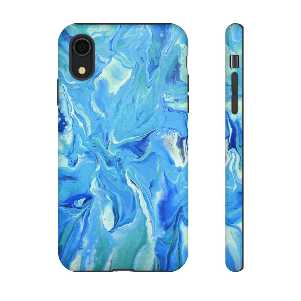 Blue Marble Tough Phone Case — Ocean Swirl Protective iPhone Cover