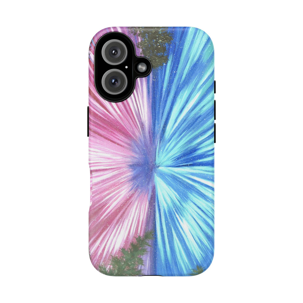Phone Case — Pink & Blue Burst Tough Protective Case