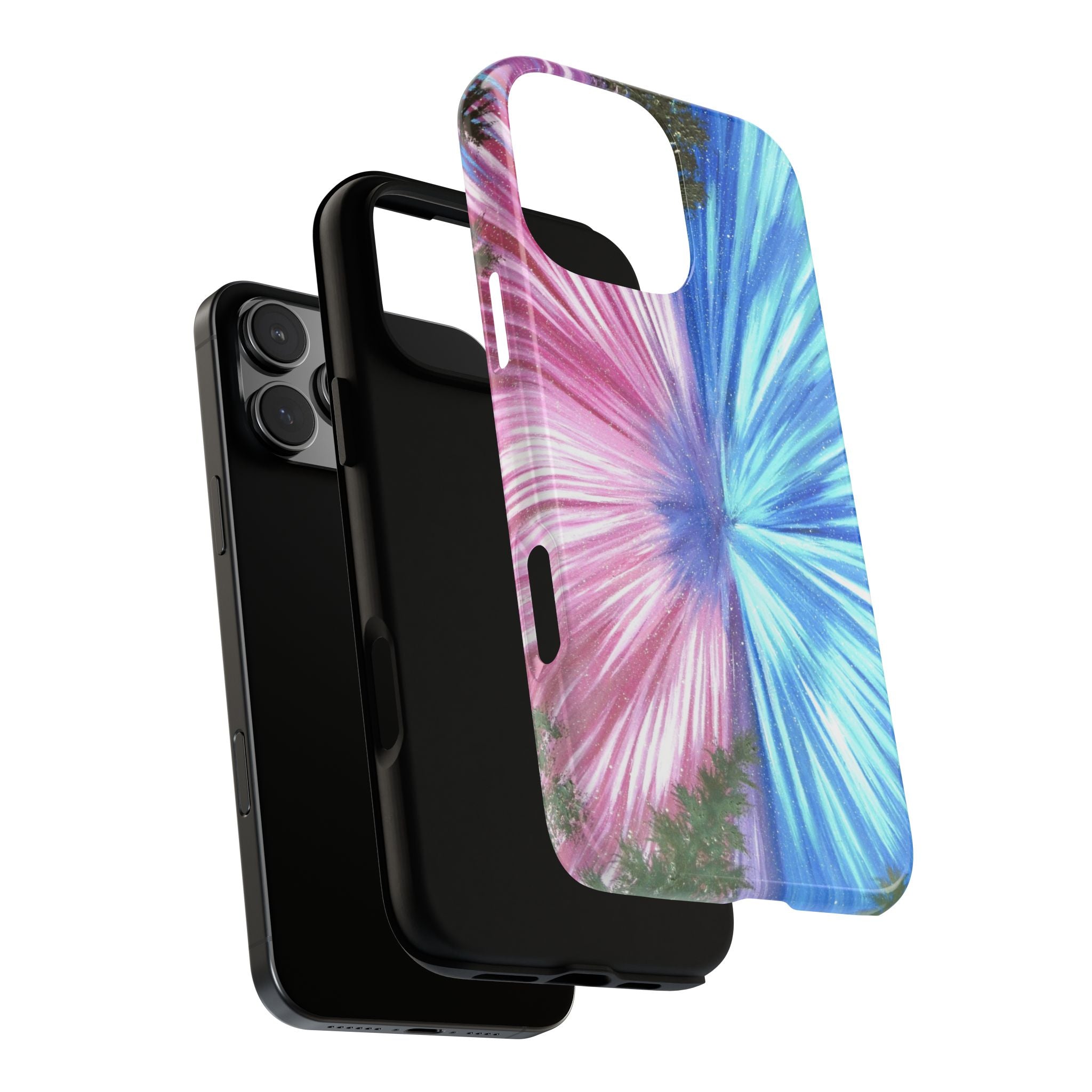 Phone Case — Pink & Blue Burst Tough Protective Case