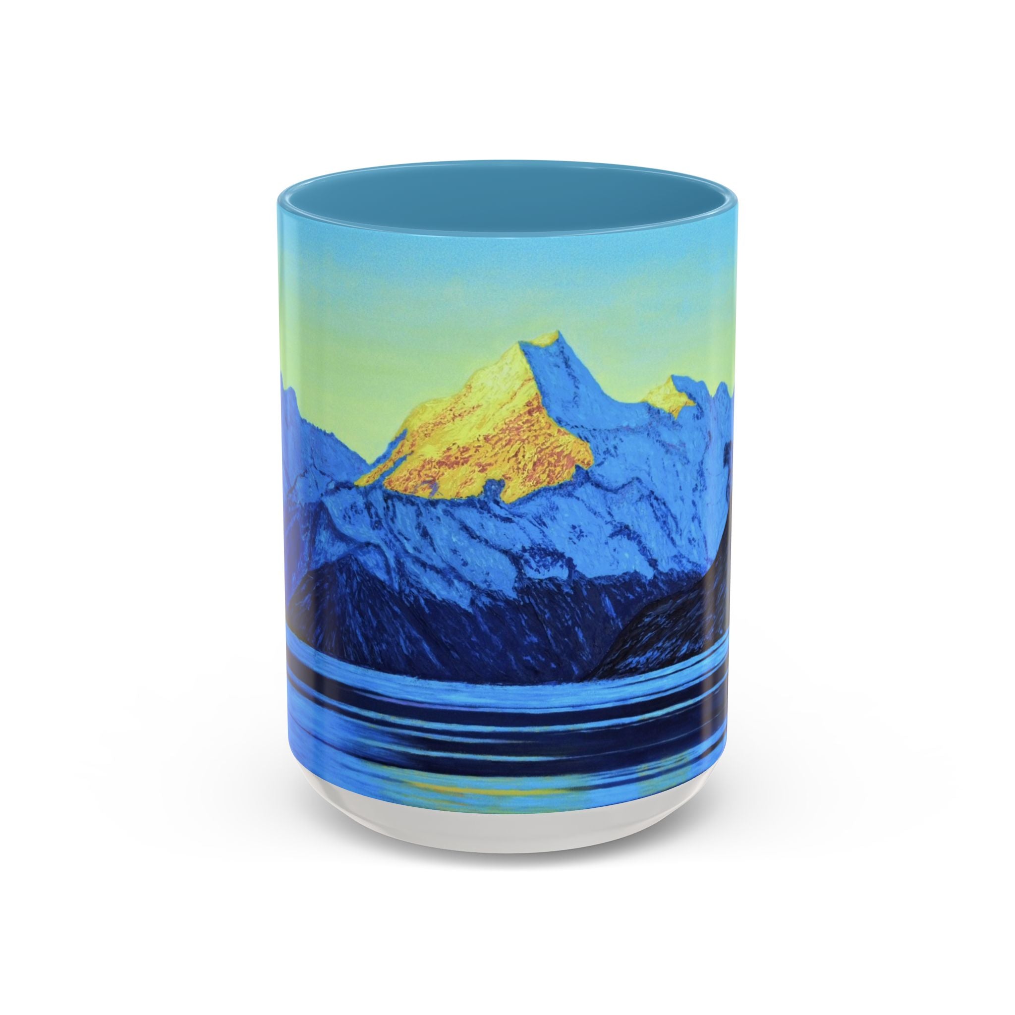 Blue Mountain Accent Coffee Mug – Sunrise Alpine Scenic 11/15oz