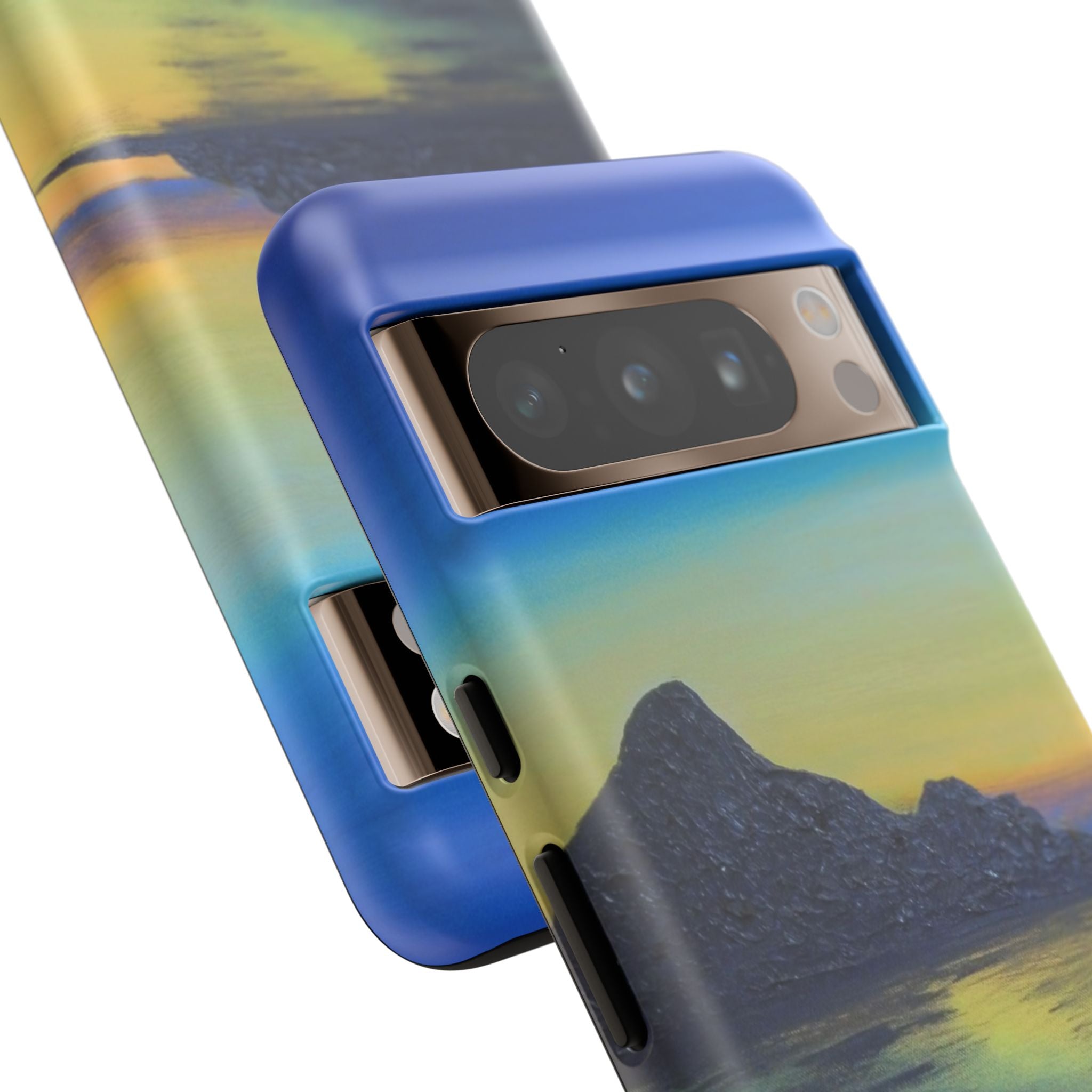 Sunset Cove Phone Case — Durable Protective Tough Case with Tranquil Beach Landscape