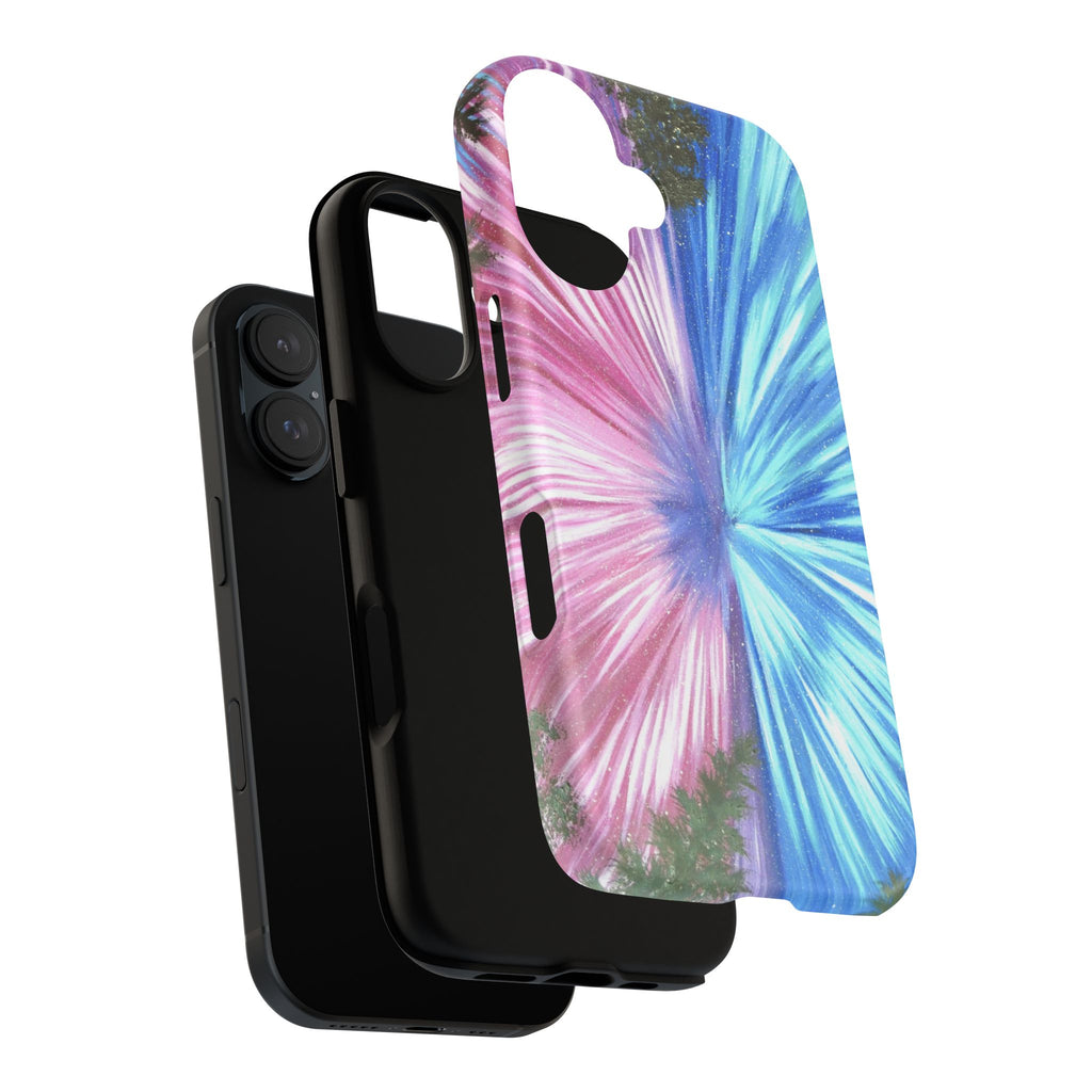 Phone Case — Pink & Blue Burst Tough Protective Case