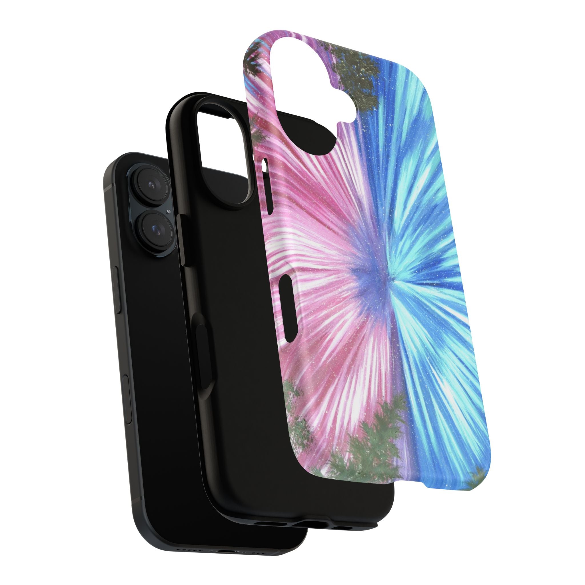 Phone Case — Pink & Blue Burst Tough Protective Case