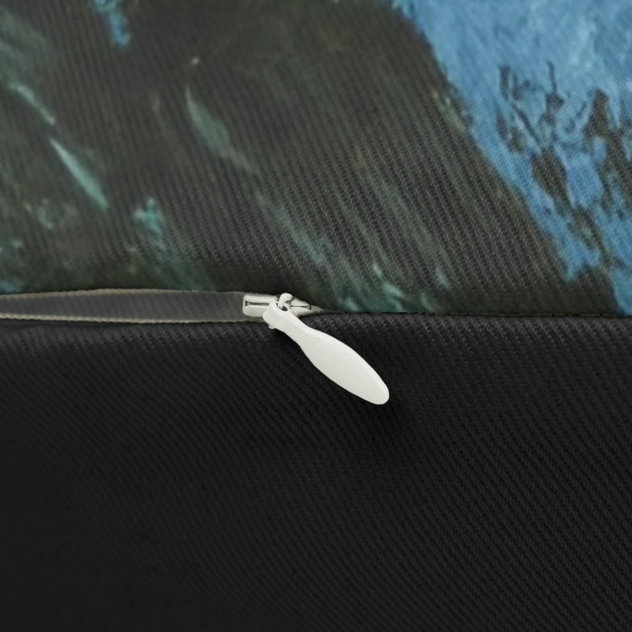 Mountain Night Sky Lumbar Pillow — Celestial Alpine Accent Cushion