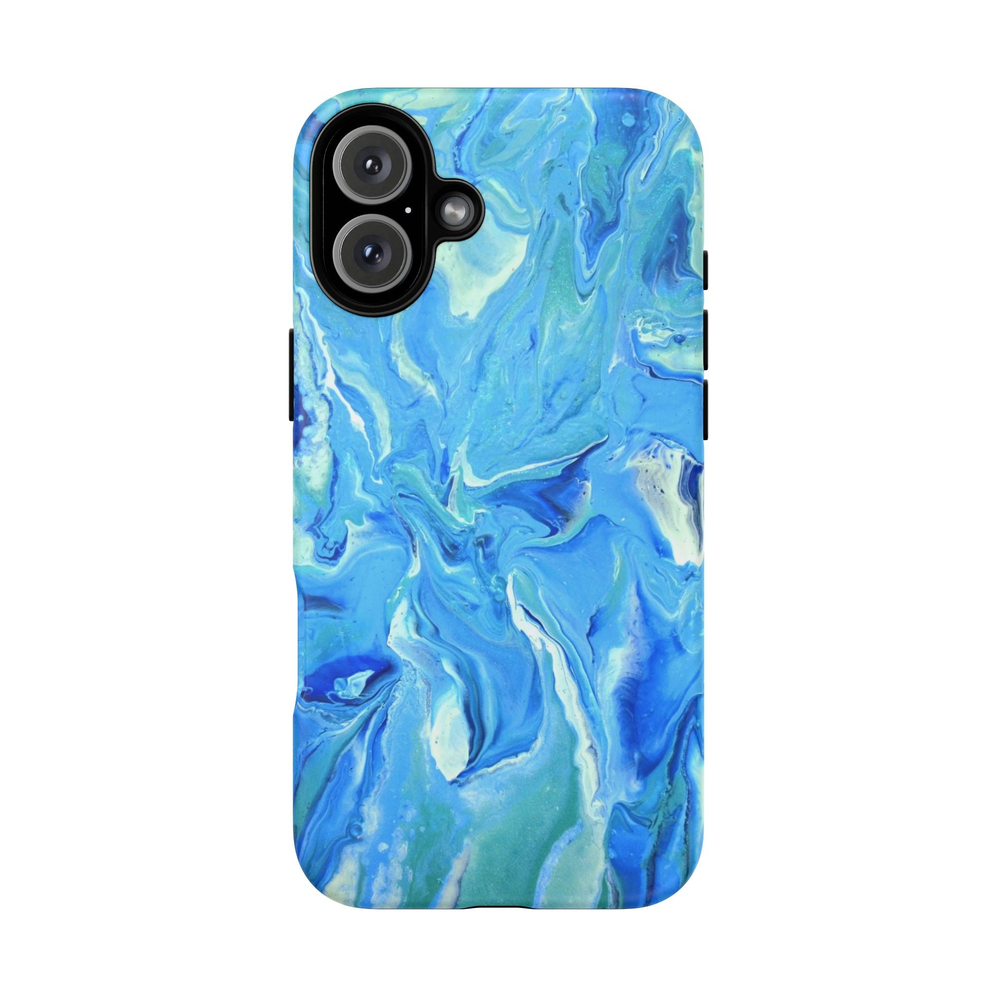 Blue Marble Tough Phone Case — Ocean Swirl Protective iPhone Cover