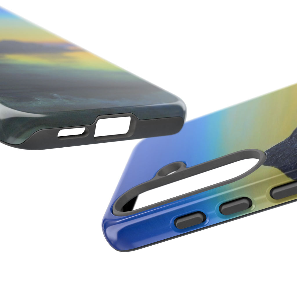 Sunset Cove Phone Case — Durable Protective Tough Case with Tranquil Beach Landscape