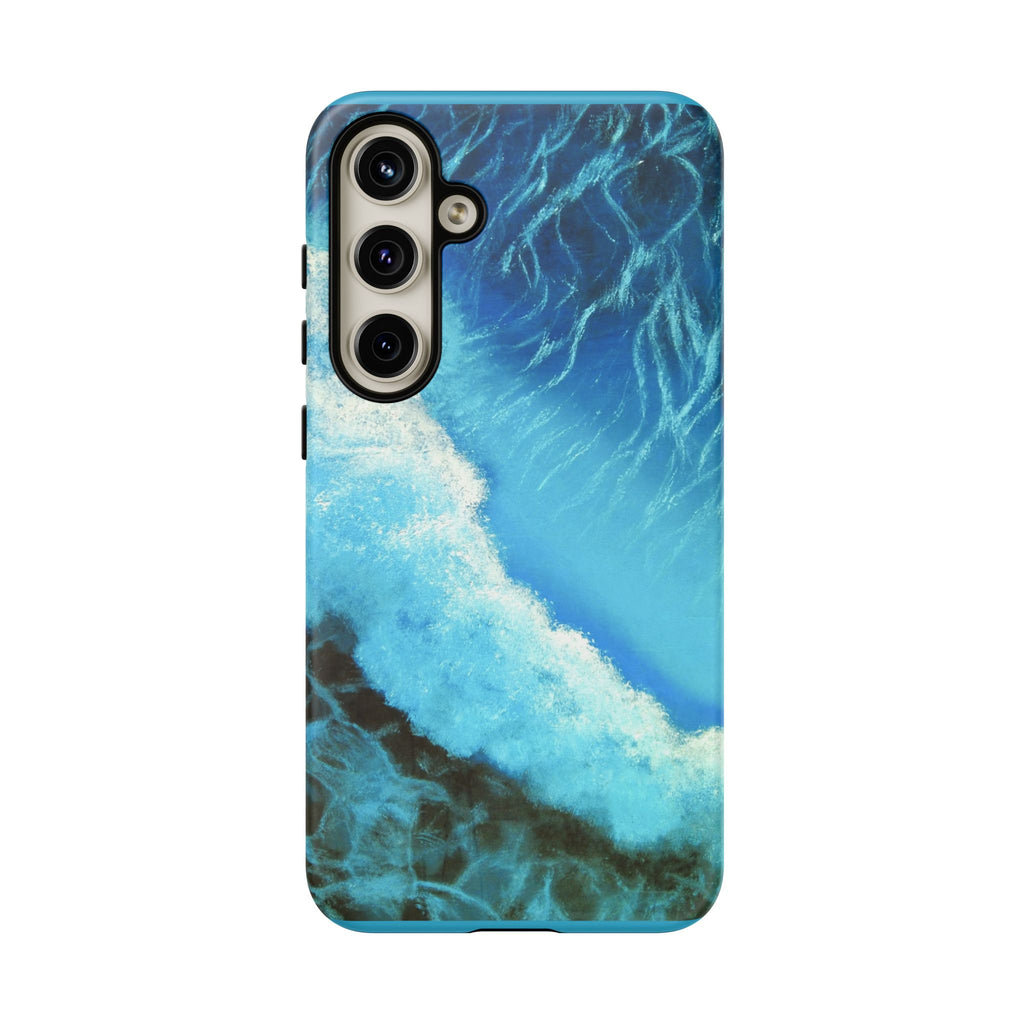 Ocean Wave Tough Phone Case — Blue Sea Water Protective Cover
