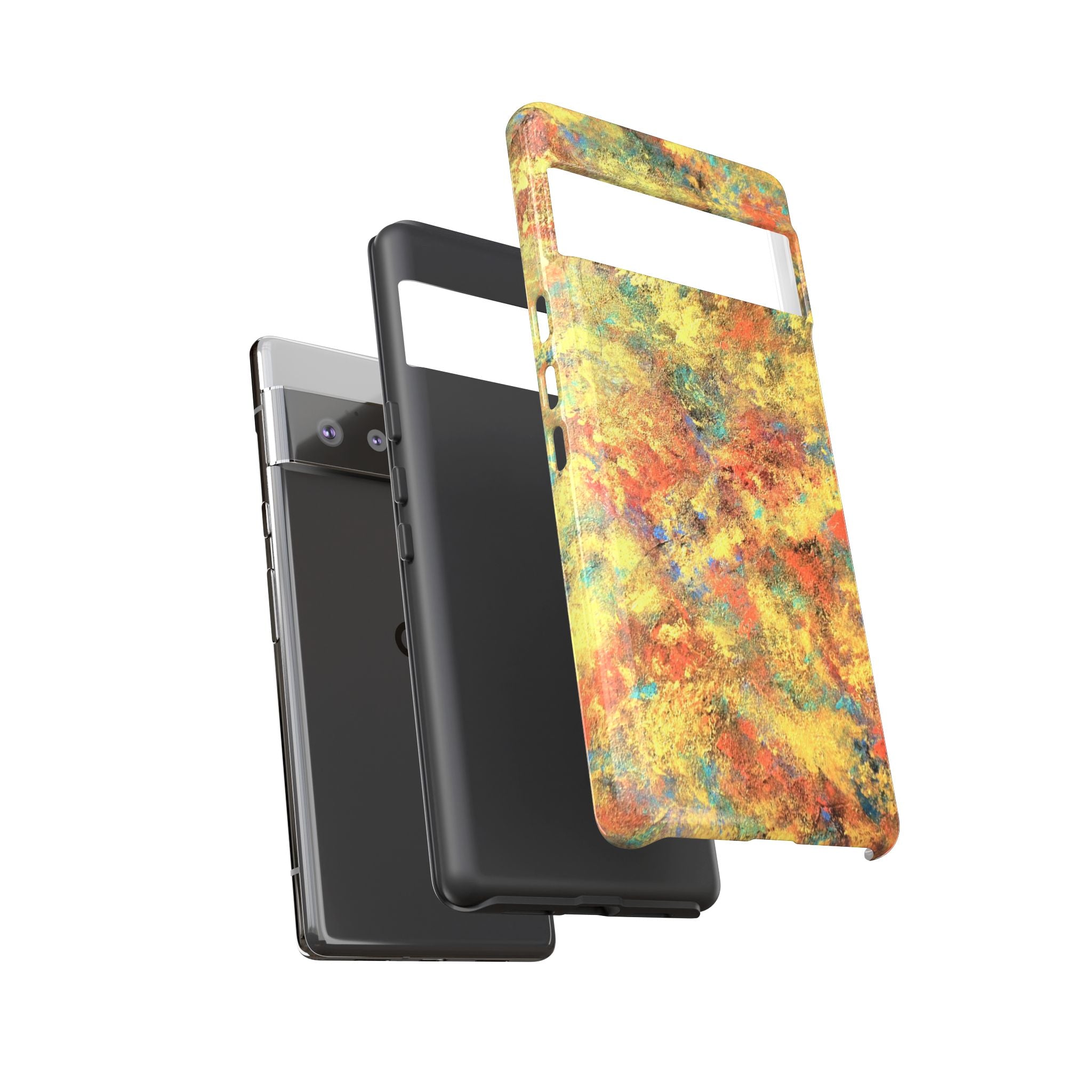 Abstract Autumn Marble Phone Case — Protective iPhone Cover with Warm Fall Colors