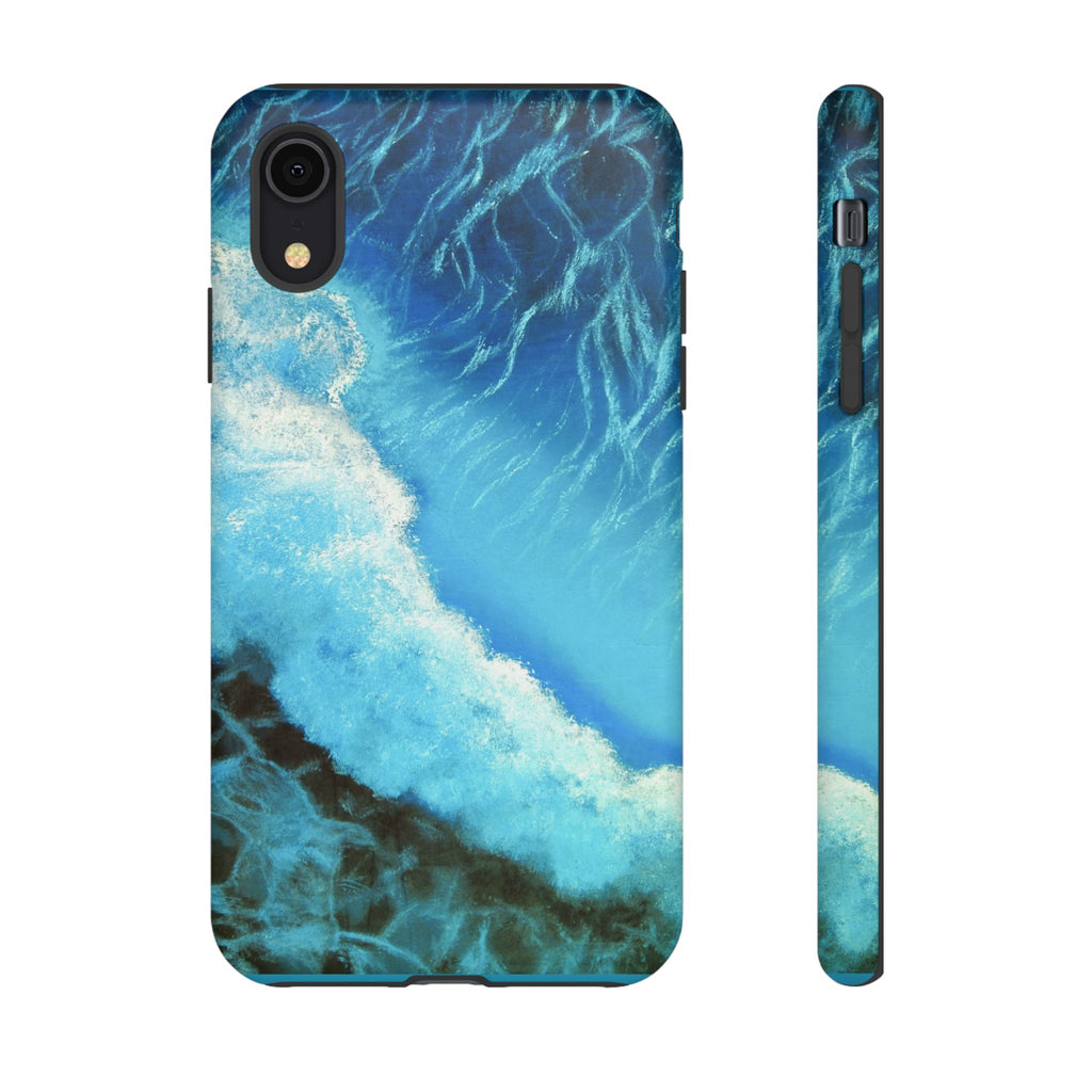 Ocean Wave Tough Phone Case — Blue Sea Water Protective Cover