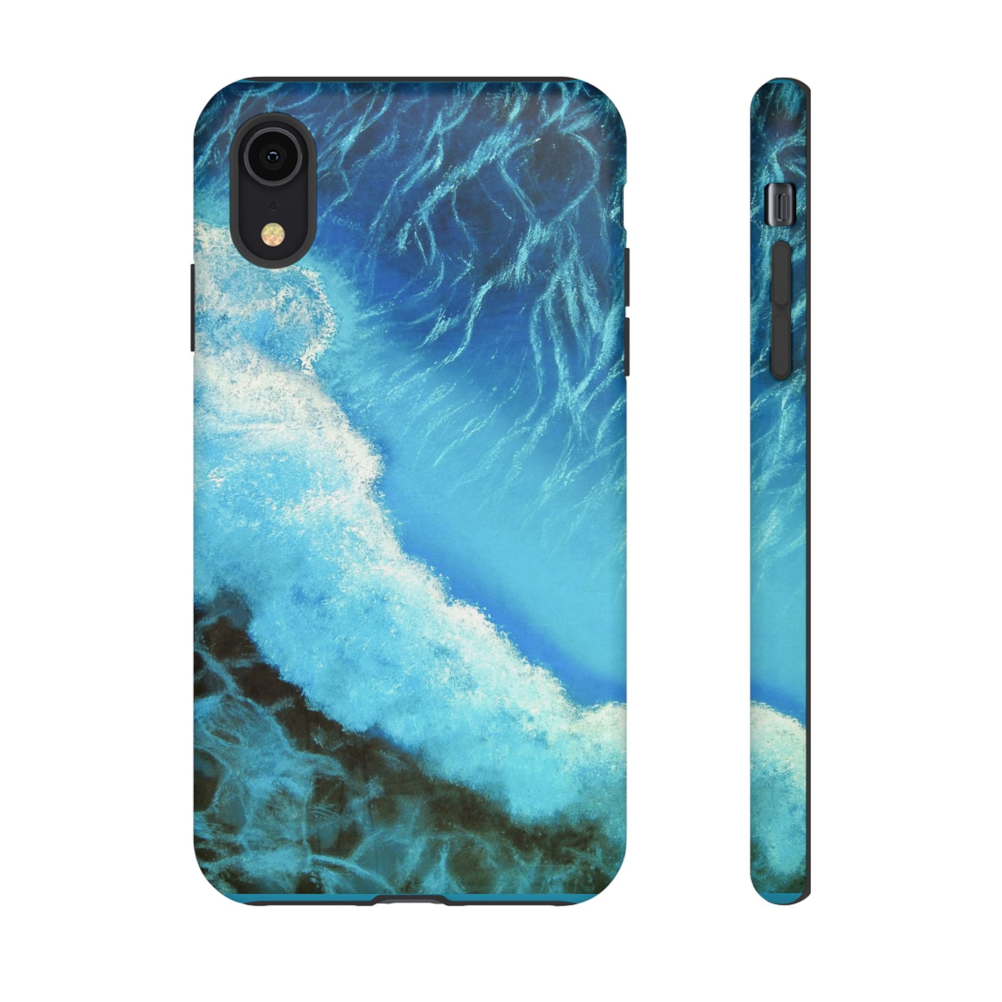 Ocean Wave Tough Phone Case — Blue Sea Water Protective Cover