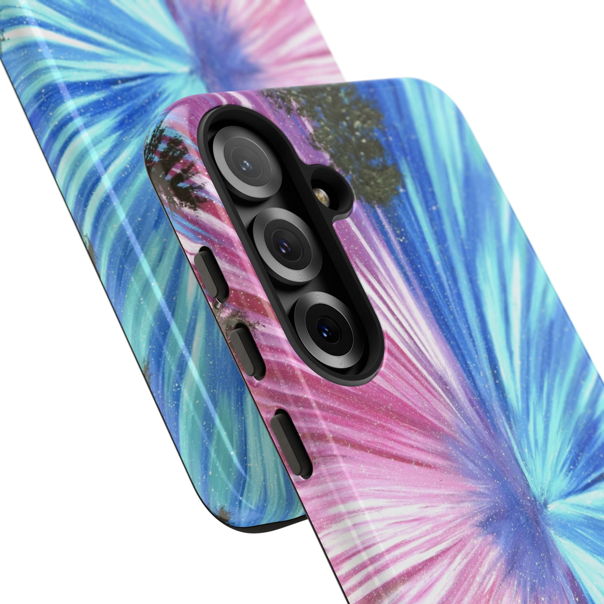Phone Case — Pink & Blue Burst Tough Protective Case