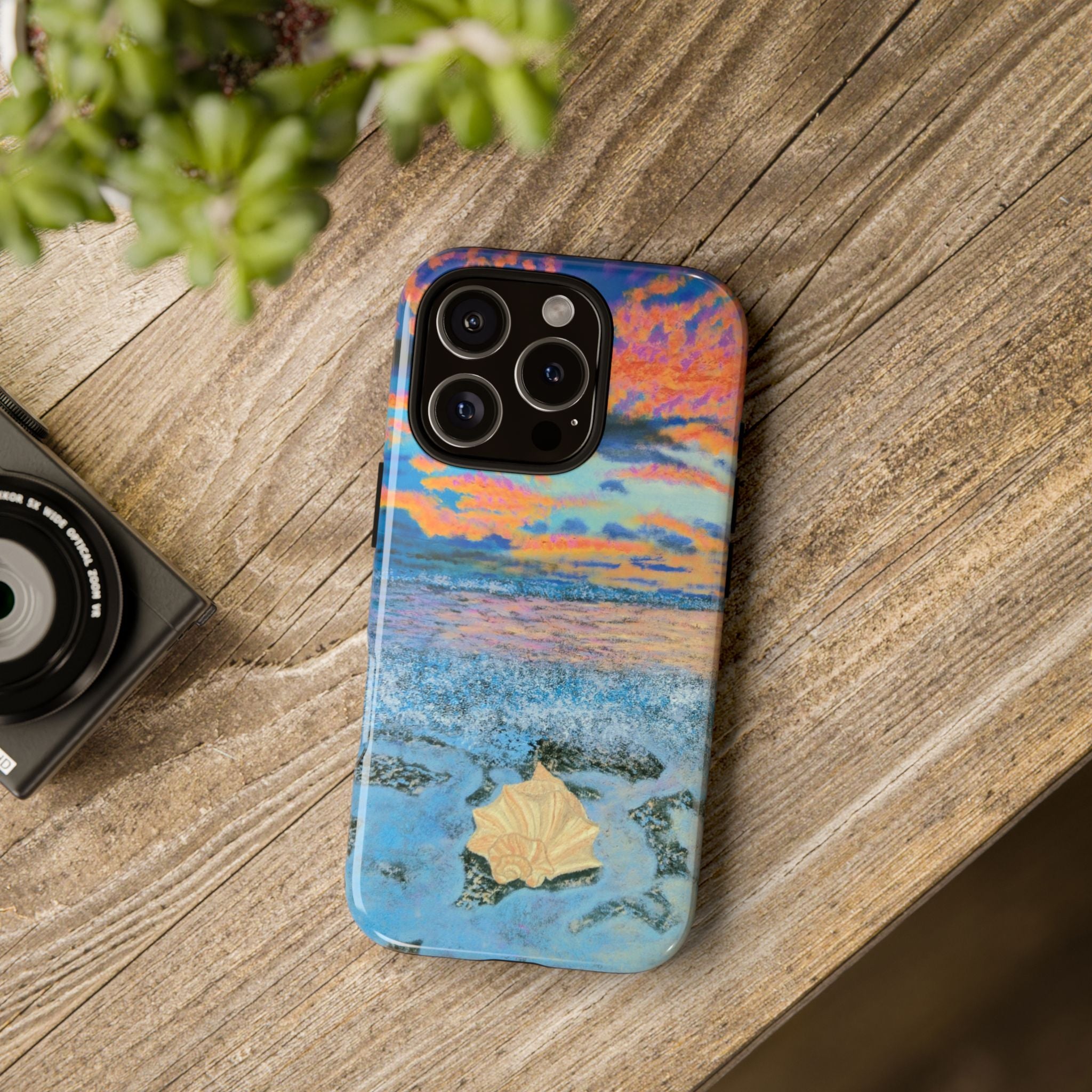 Beach Sunset Phone Case — Tropical Ocean Waves Protective iPhone Cover