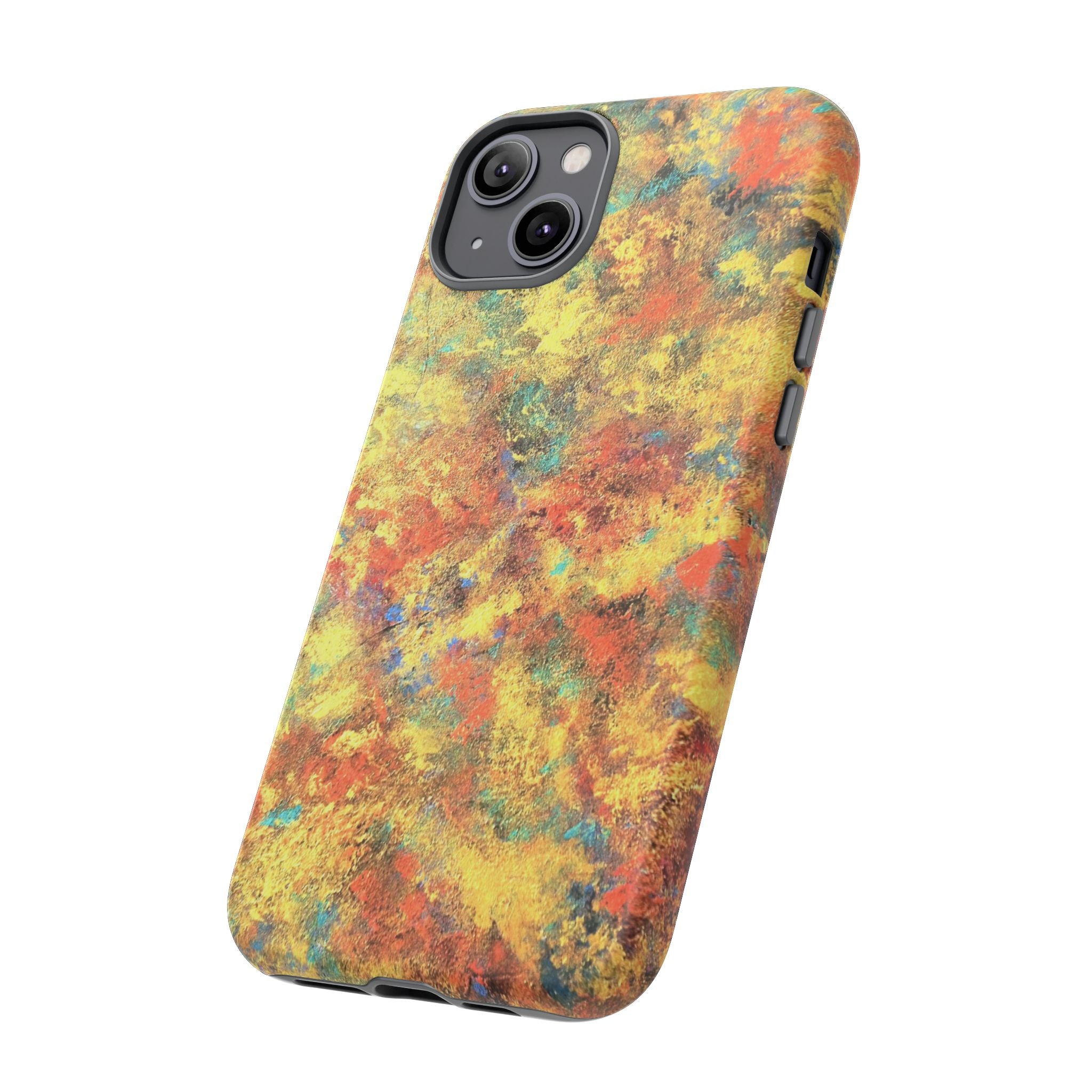 Abstract Autumn Marble Phone Case — Protective iPhone Cover with Warm Fall Colors