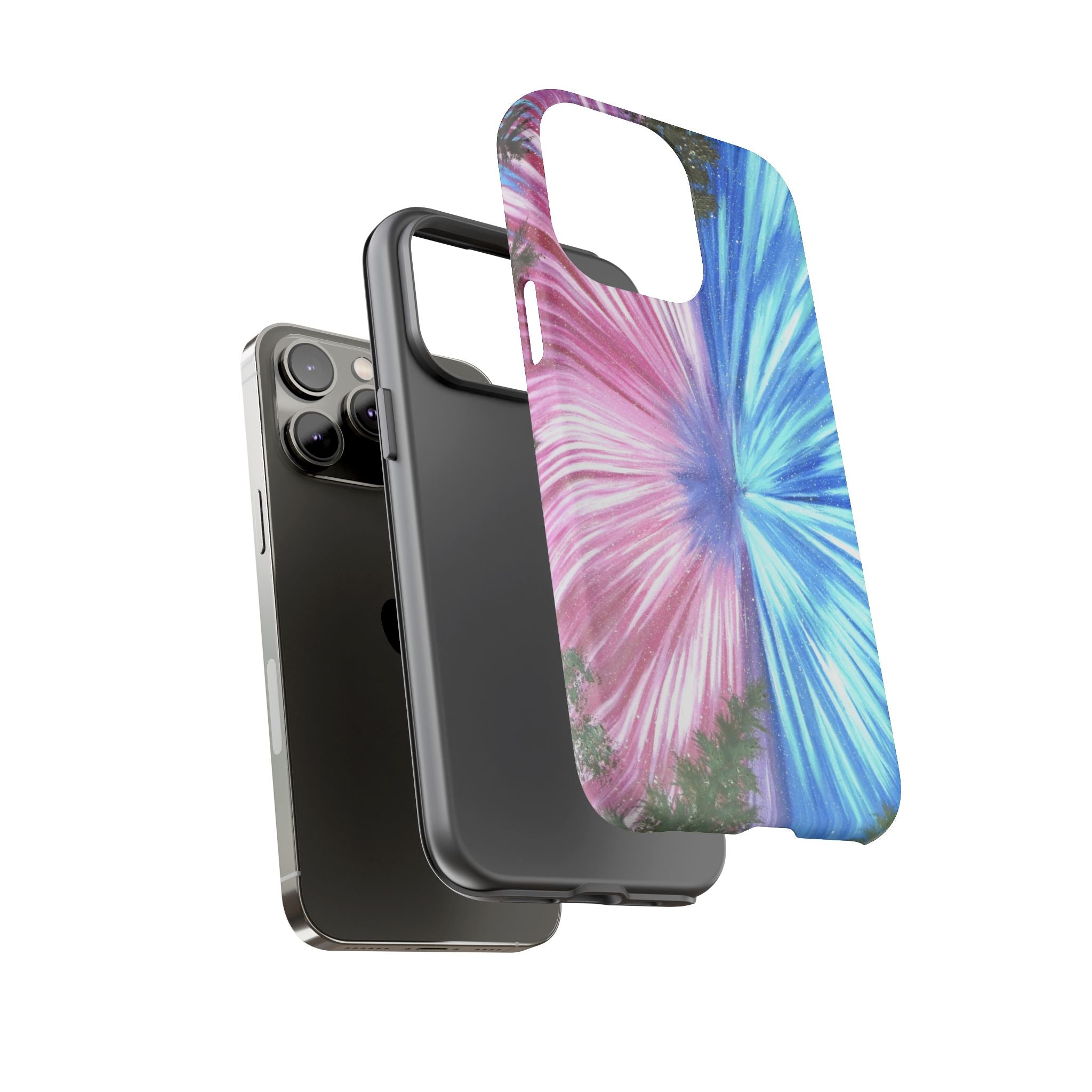 Phone Case — Pink & Blue Burst Tough Protective Case