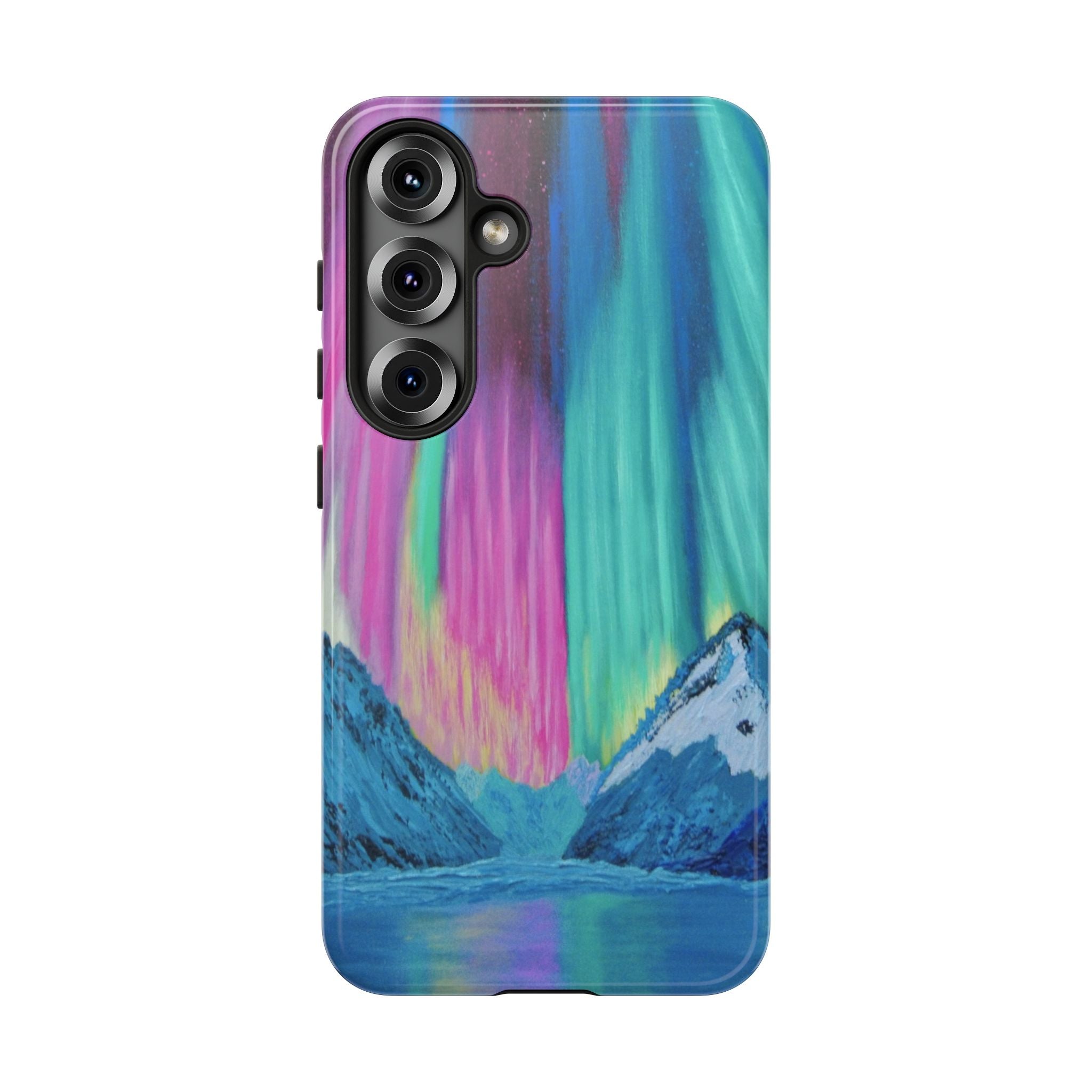 Aurora Mountain Tough Phone Case — Northern Lights Protective iPhone Cover