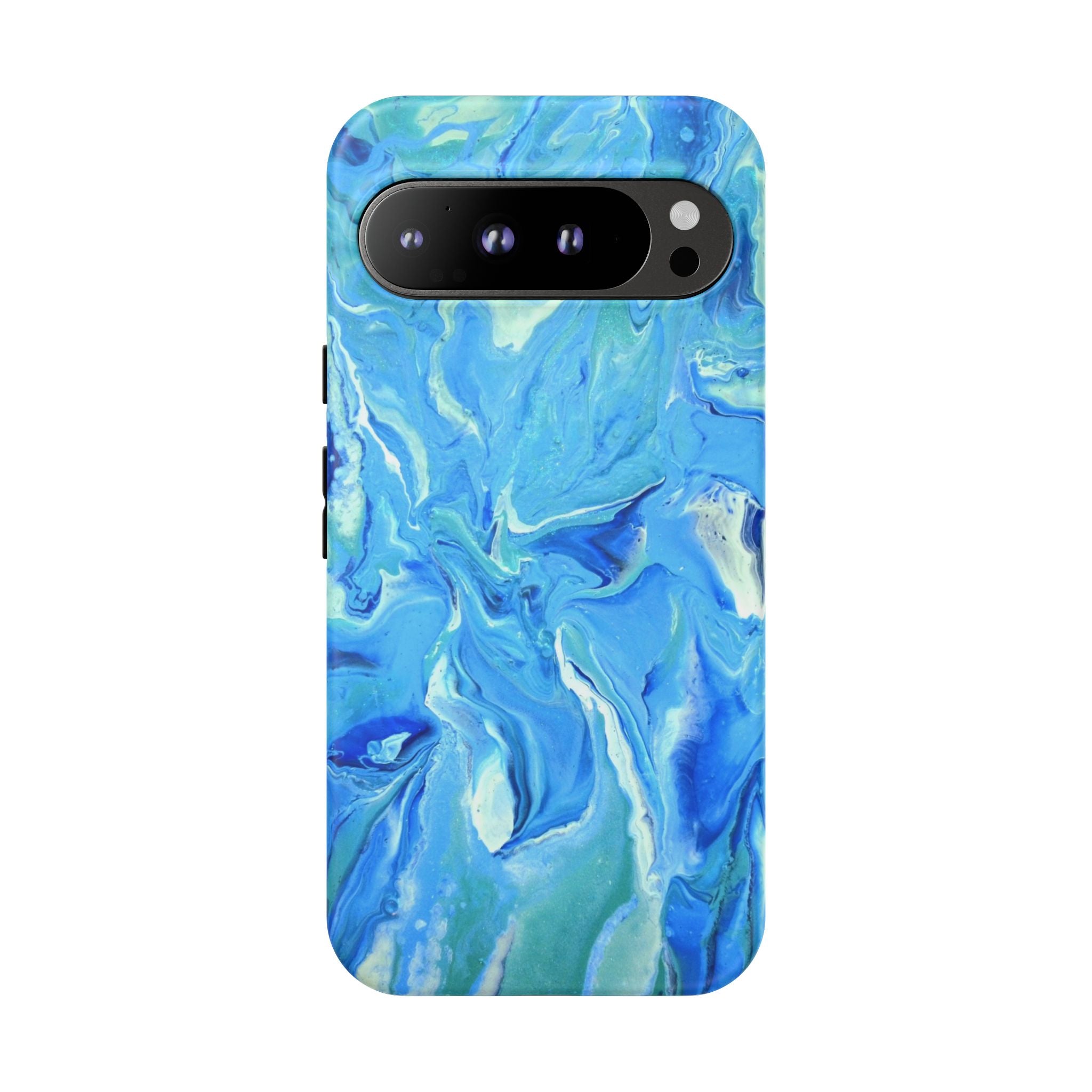 Blue Marble Tough Phone Case — Ocean Swirl Protective iPhone Cover