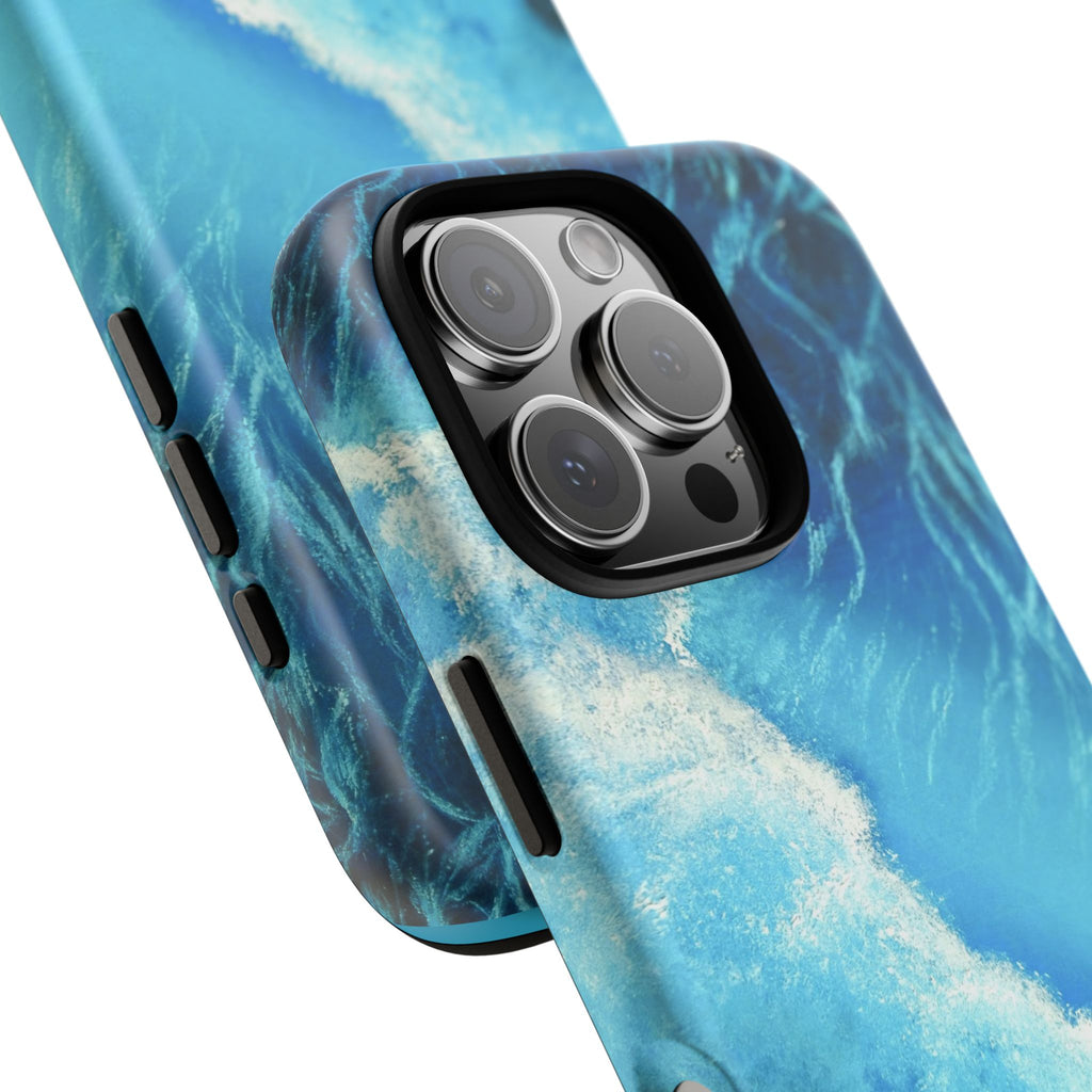 Ocean Wave Tough Phone Case — Blue Sea Water Protective Cover