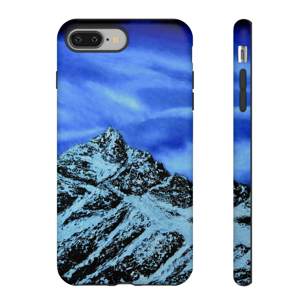 Mountain Peak Blue Tough Phone Case — Rugged Protective iPhone Cover