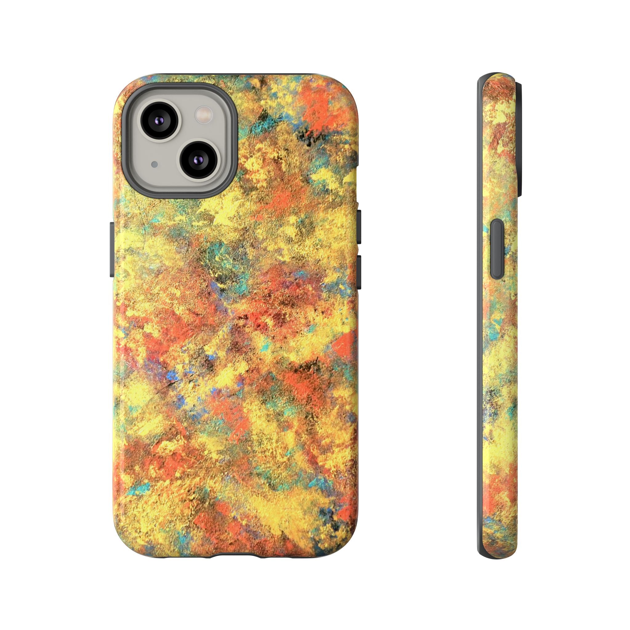 Abstract Autumn Marble Phone Case — Protective iPhone Cover with Warm Fall Colors