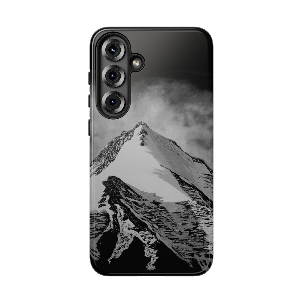 Mountain Peak Phone Case — Black & White Alpine Protective Case