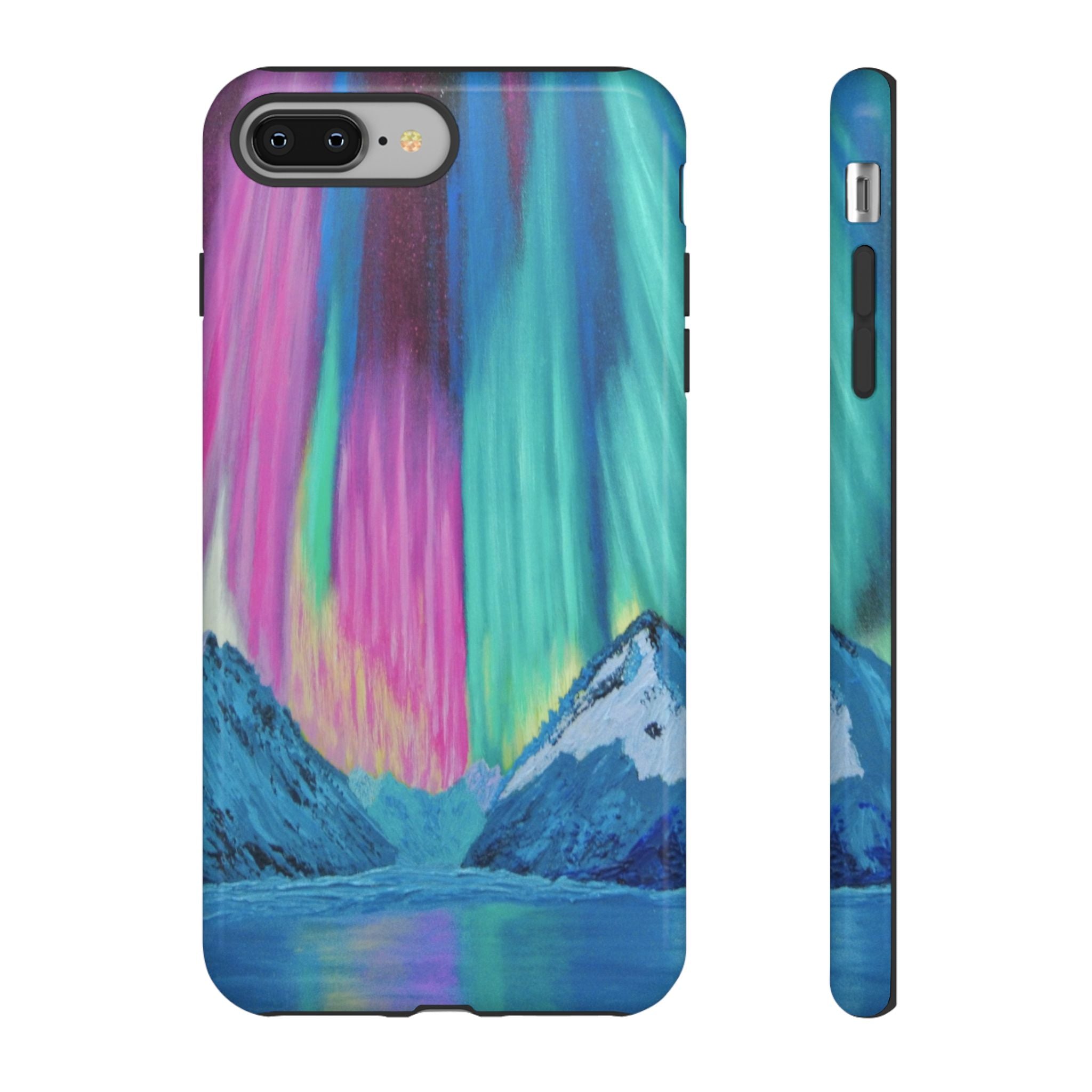 Aurora Mountain Tough Phone Case — Northern Lights Protective iPhone Cover