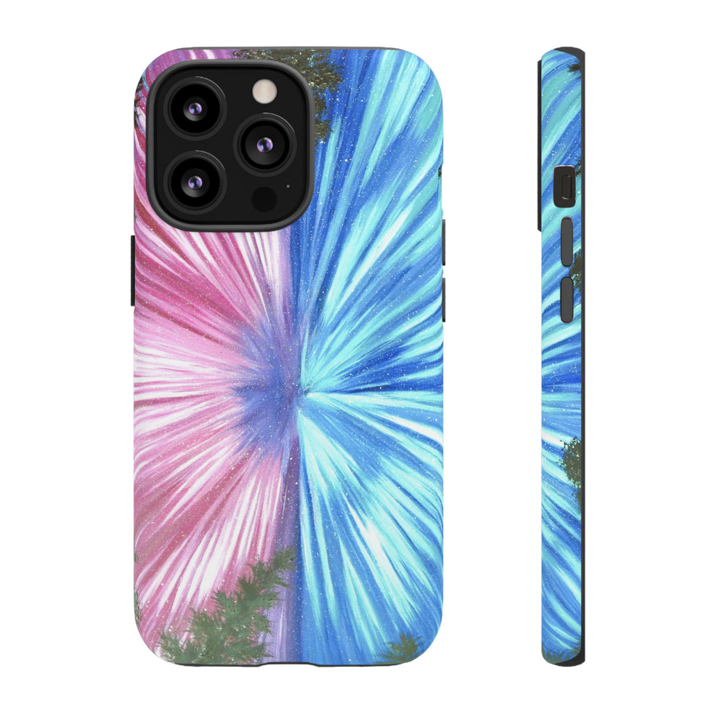Phone Case — Pink & Blue Burst Tough Protective Case