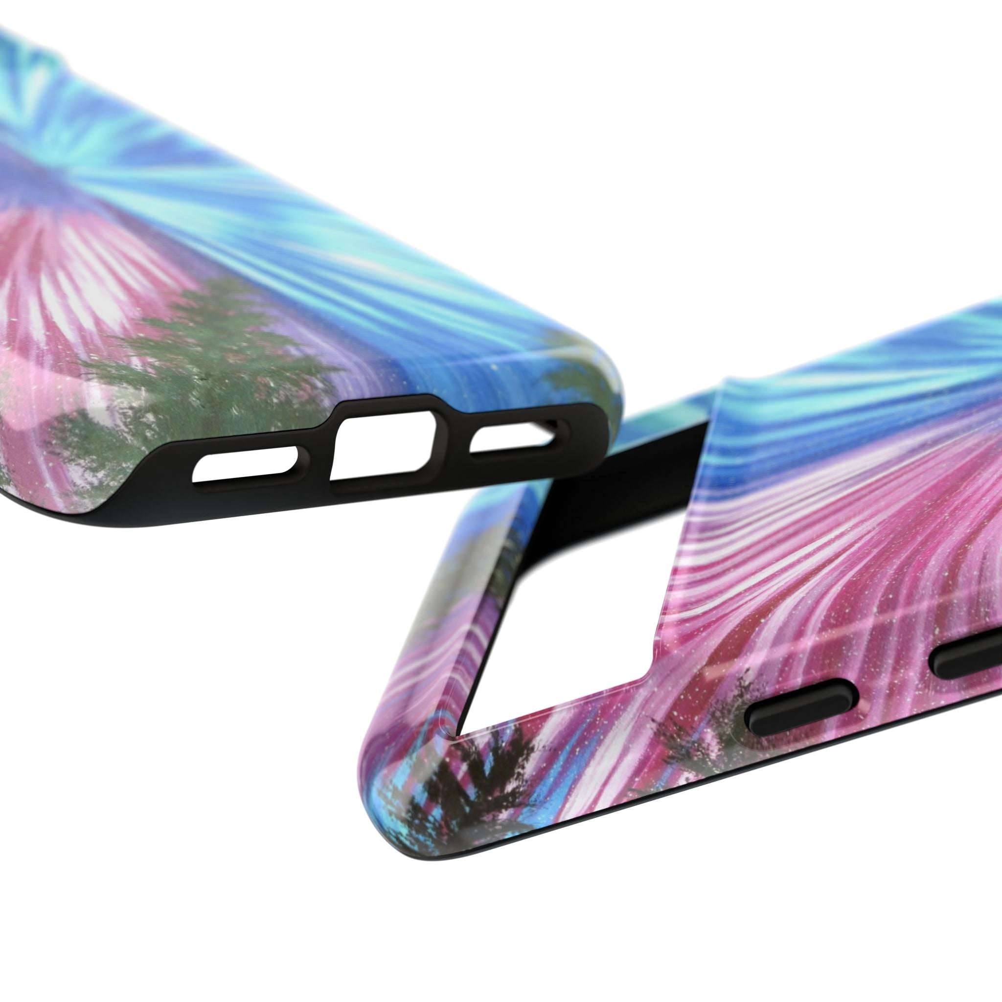 Phone Case — Pink & Blue Burst Tough Protective Case