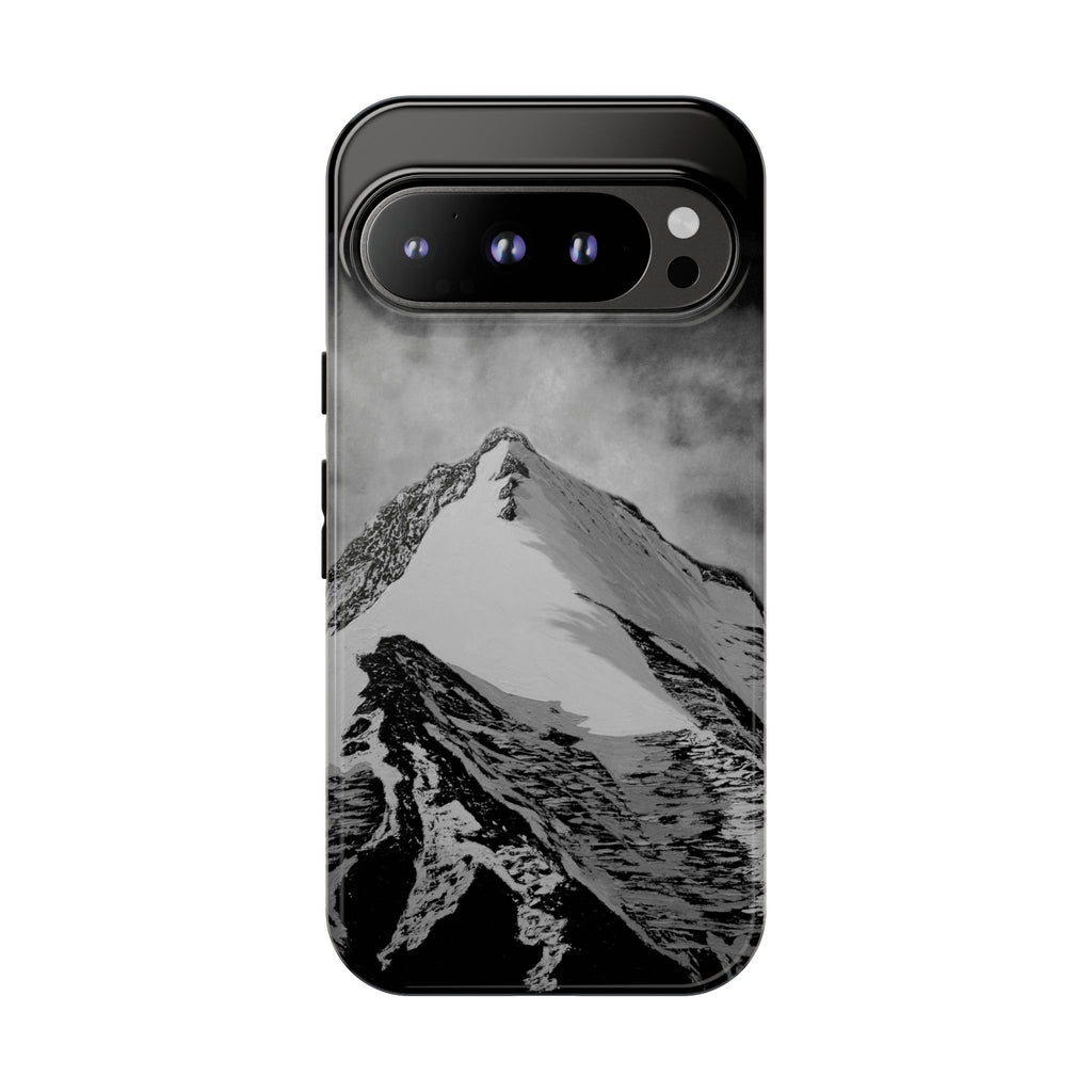 Mountain Peak Phone Case — Black & White Alpine Protective Case
