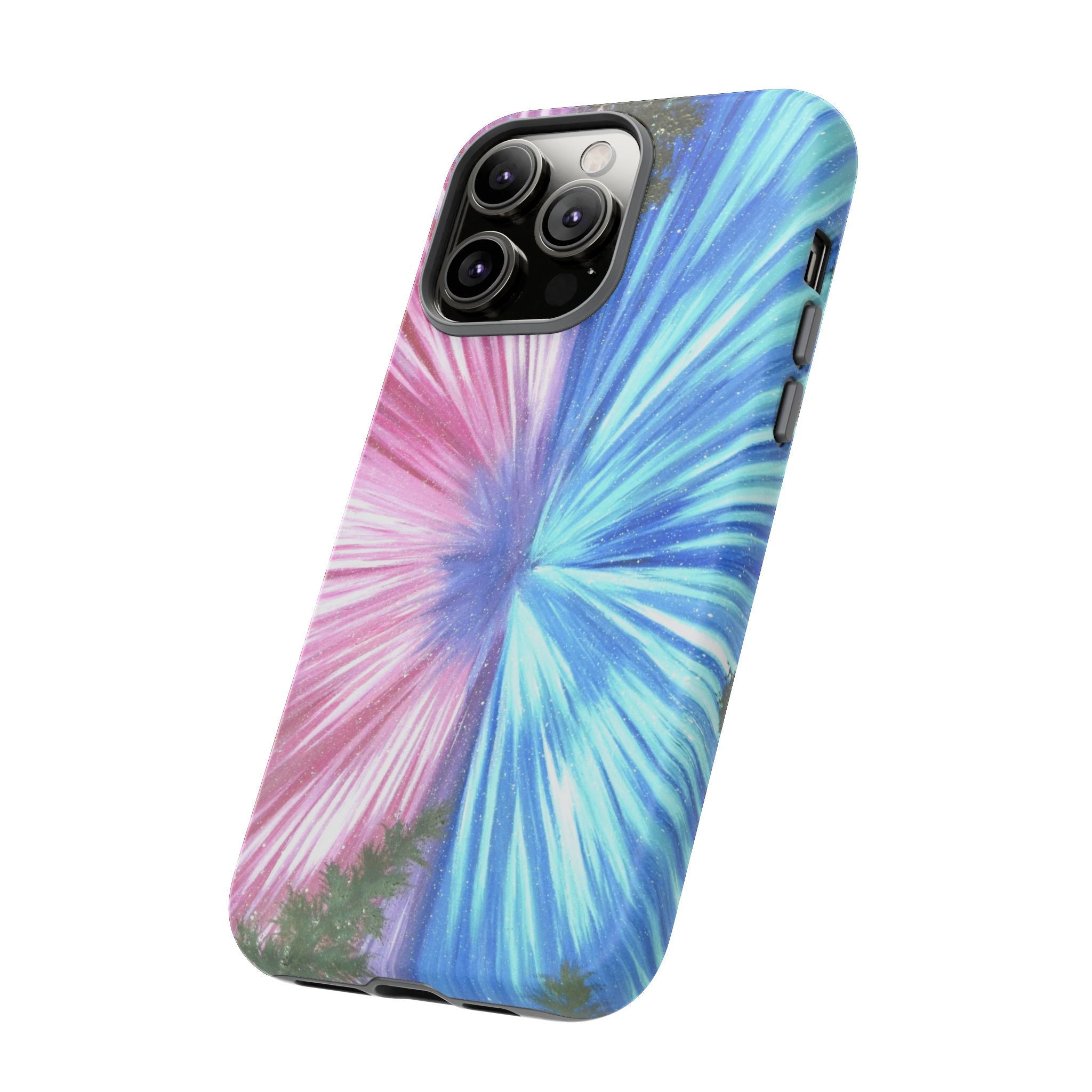 Phone Case — Pink & Blue Burst Tough Protective Case