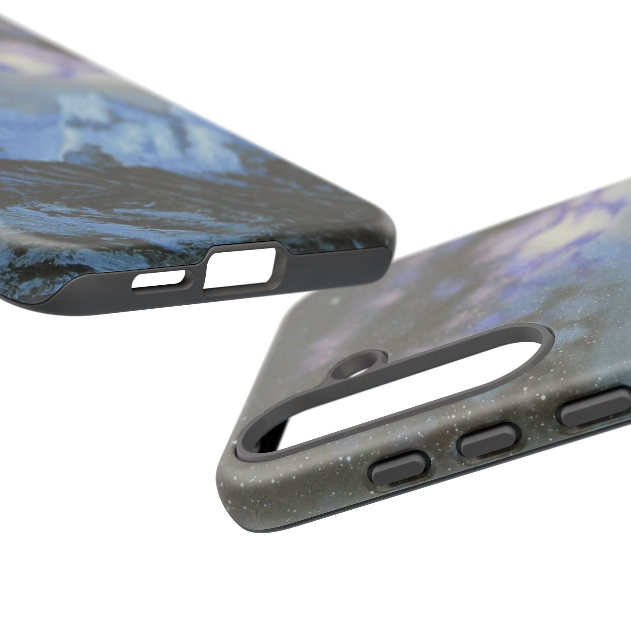 Mountain Night Sky Phone Case — Tough Protective iPhone Cover with Aurora & Snowy Peaks