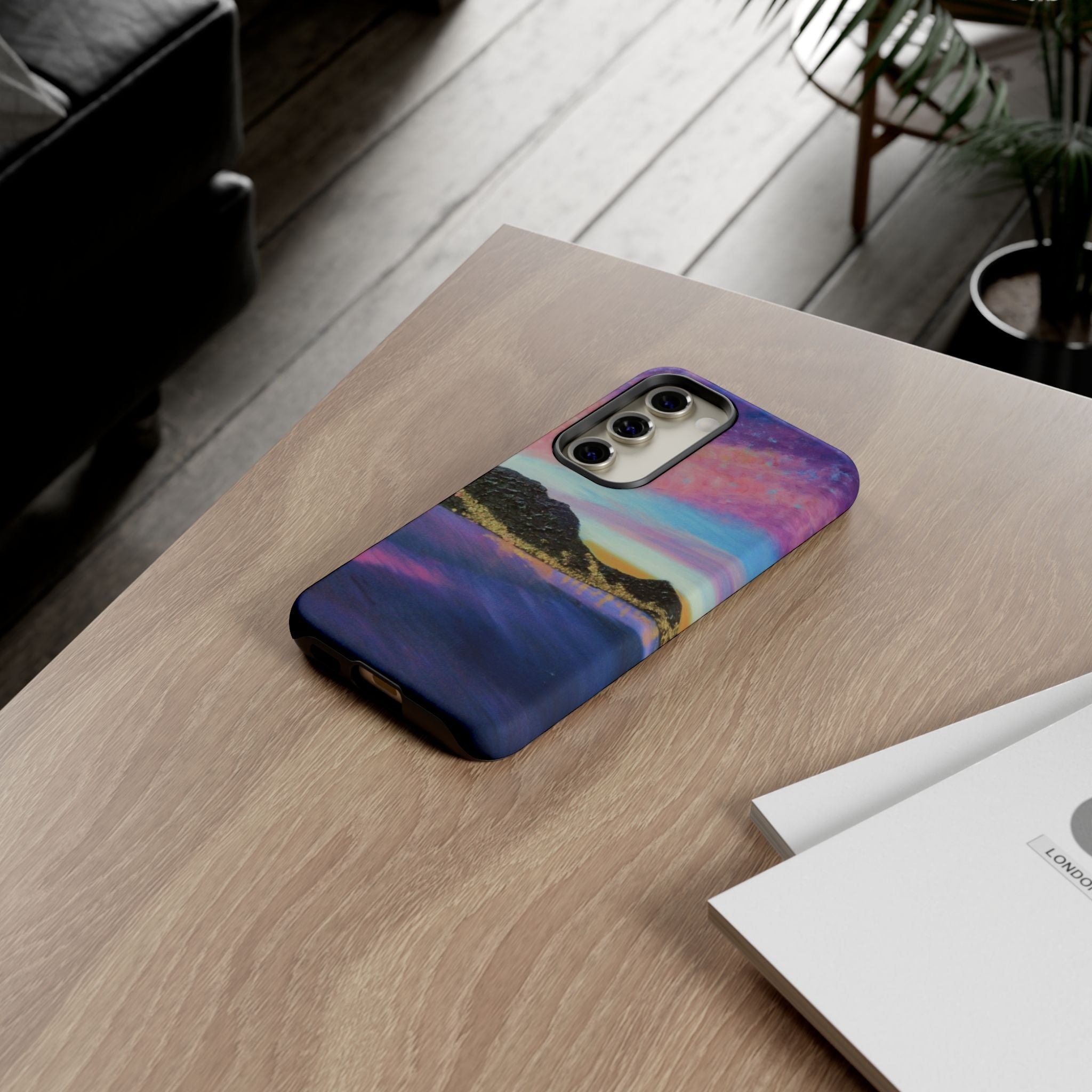 Sunset Mountain Landscape Phone Case — Colorful Sky Tough Case