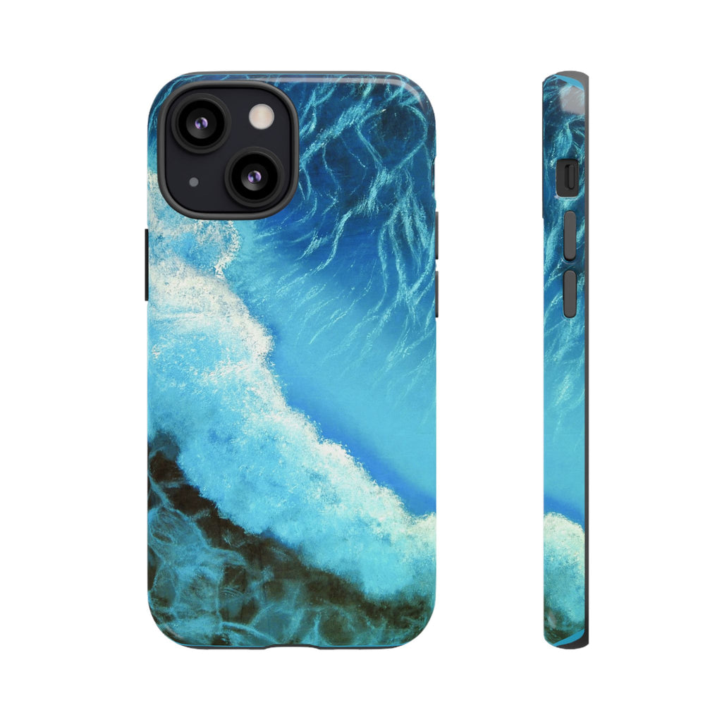 Ocean Wave Tough Phone Case — Blue Sea Water Protective Cover